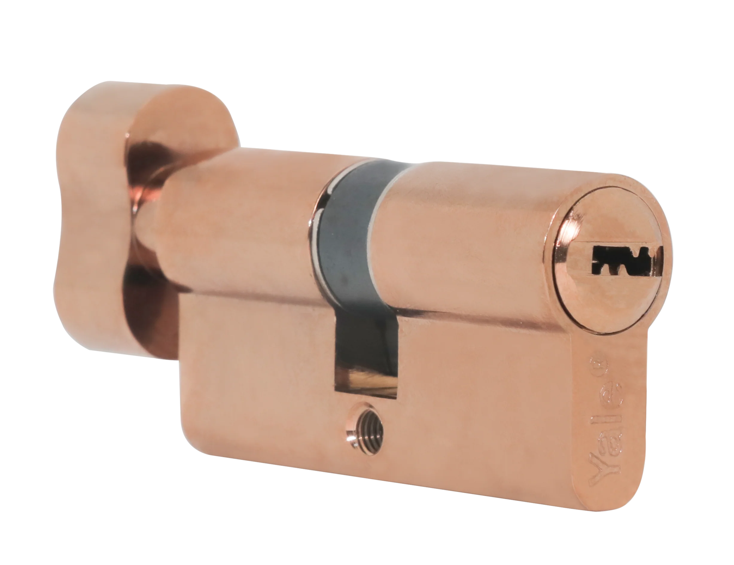 60 MM TT PRG DK-S Cylinder with Inside Thumbturn, PVD Rose Gold ,Dimpled Key