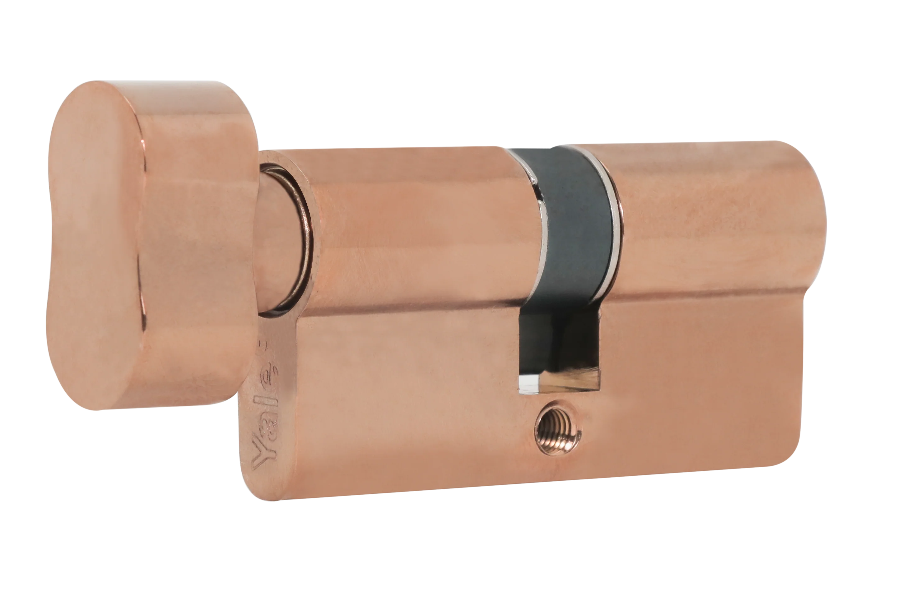 60 MM TT PRG DK-S Cylinder with Inside Thumbturn, PVD Rose Gold ,Dimpled Key - Image 5