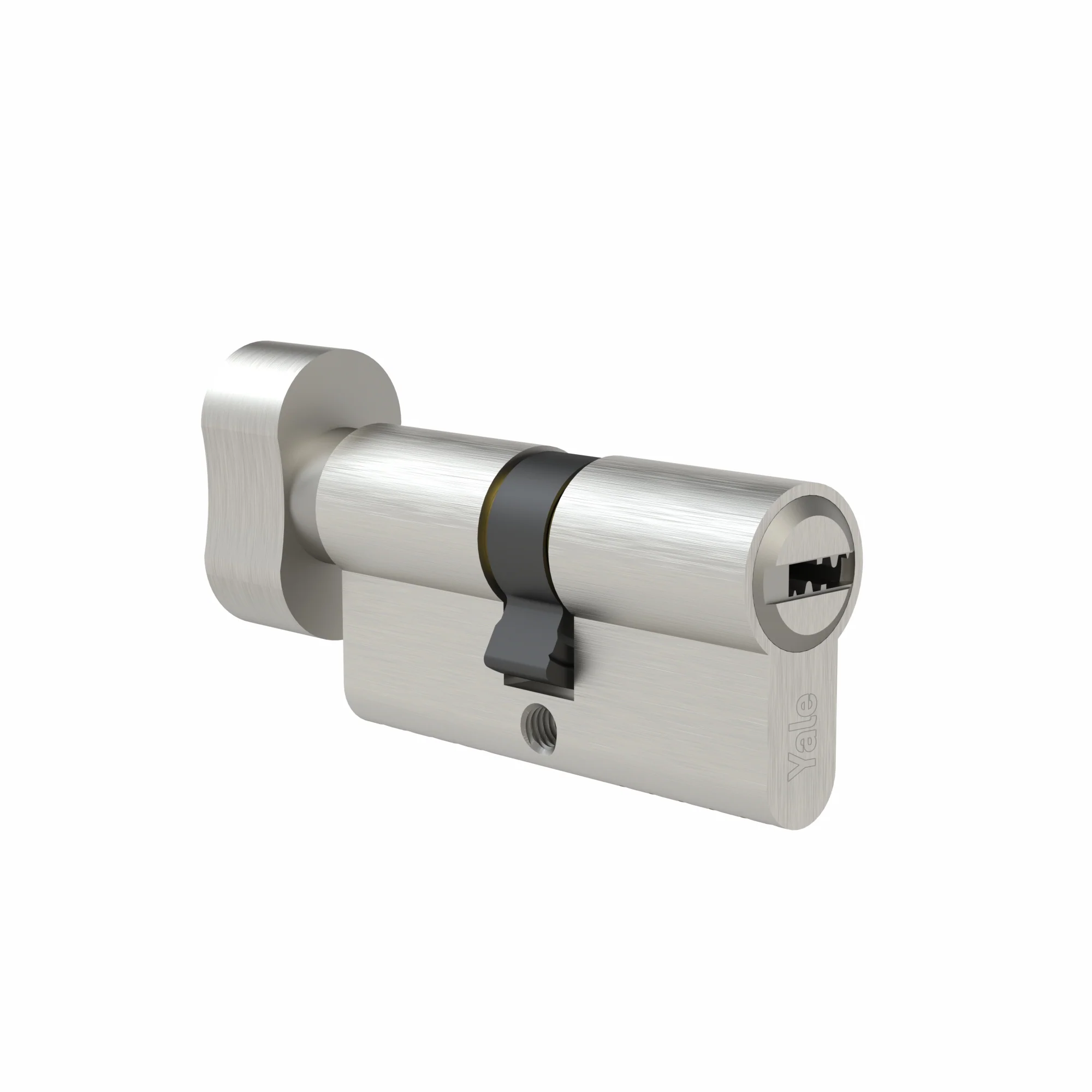 Yale Cylinder (70 MM TT SN DK-S) with Inside Thumb turn, Satin Nickel, Dimple Keys (5nos.) - Image 2