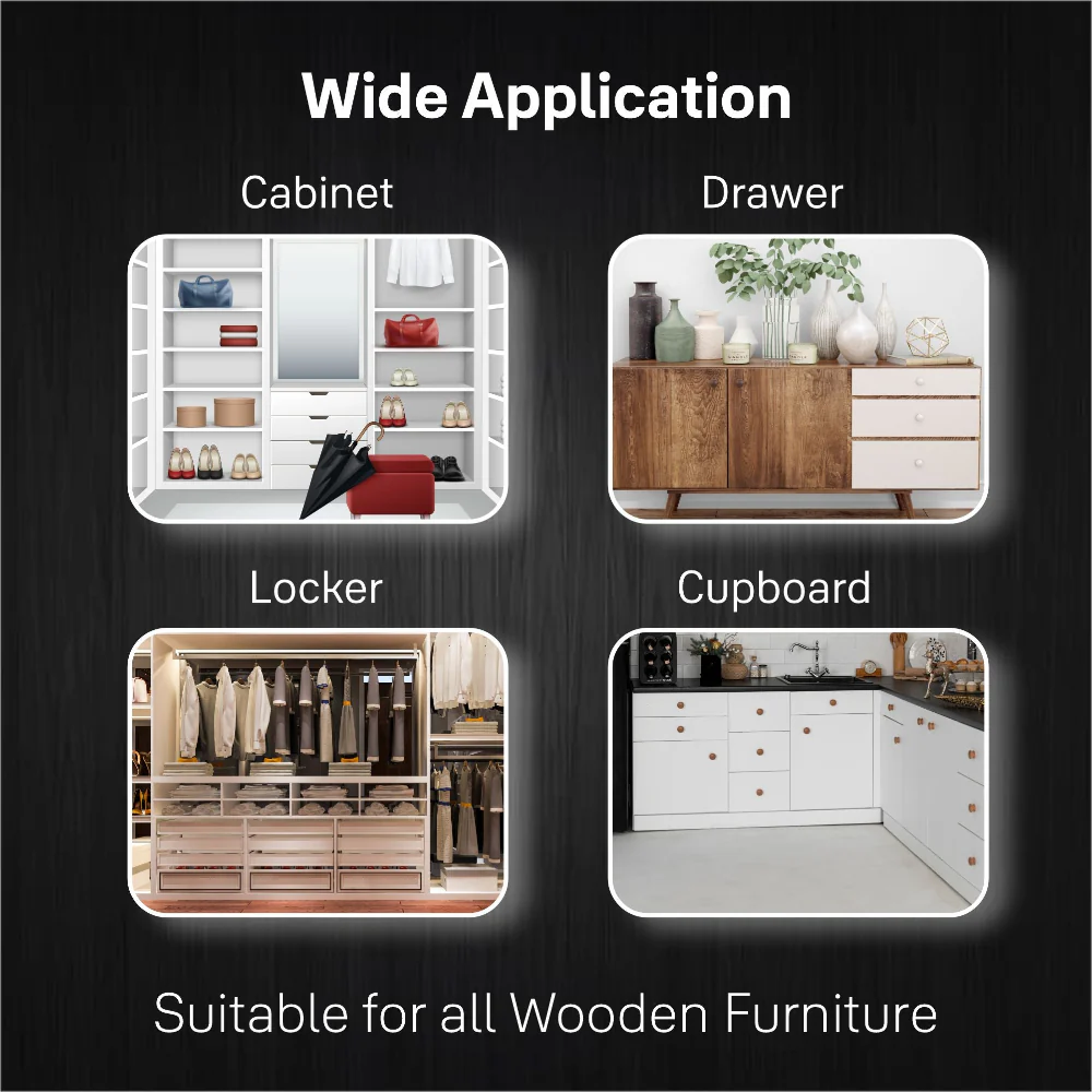 Biometric Smart Premium Furniture Lock - Ivory - Image 12