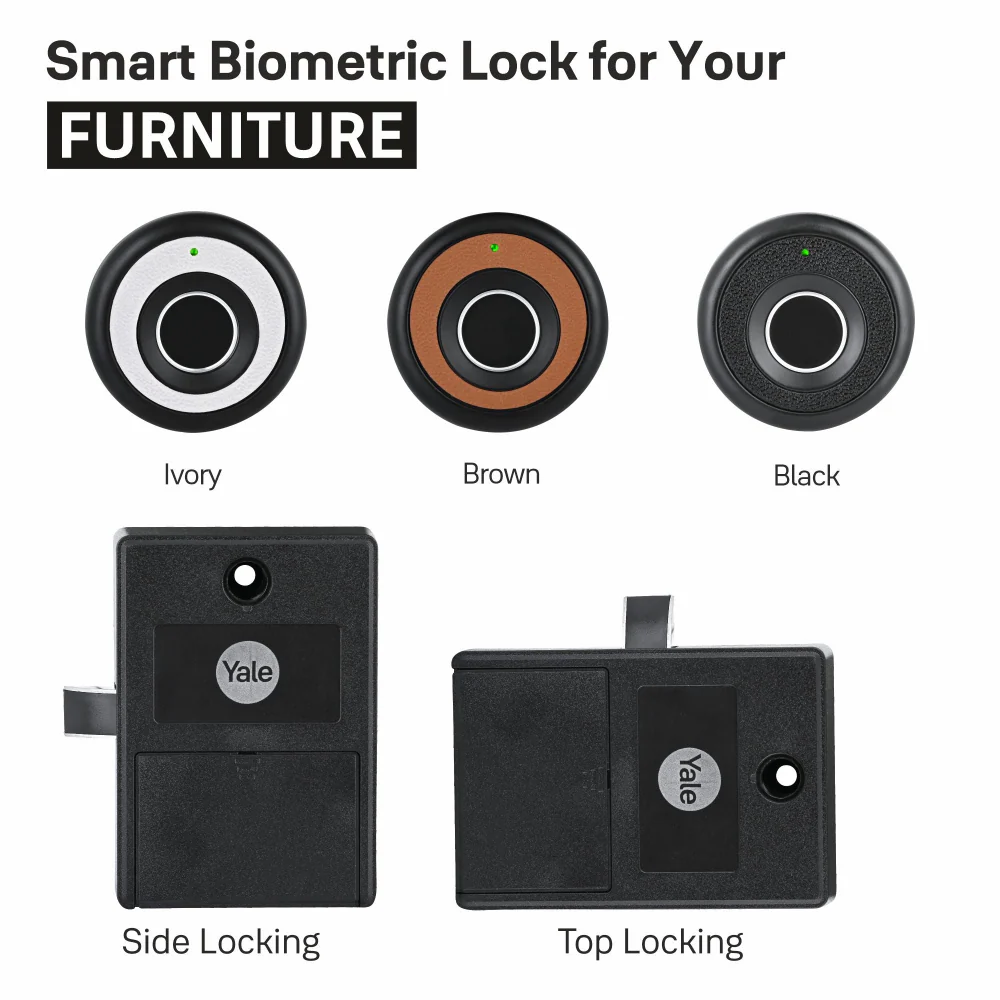 Biometric Smart Premium Furniture Lock - Ivory - Image 16