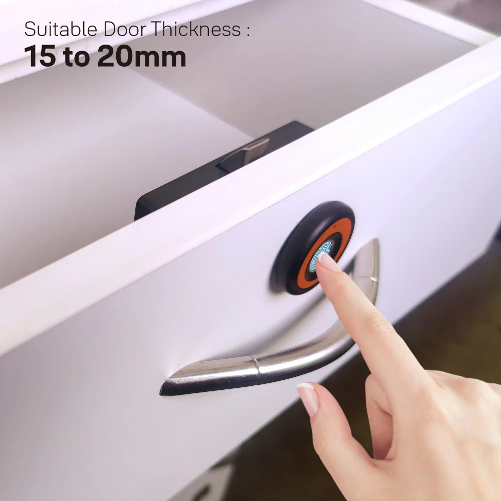Biometric Smart Premium Furniture Lock - Ivory - Image 5