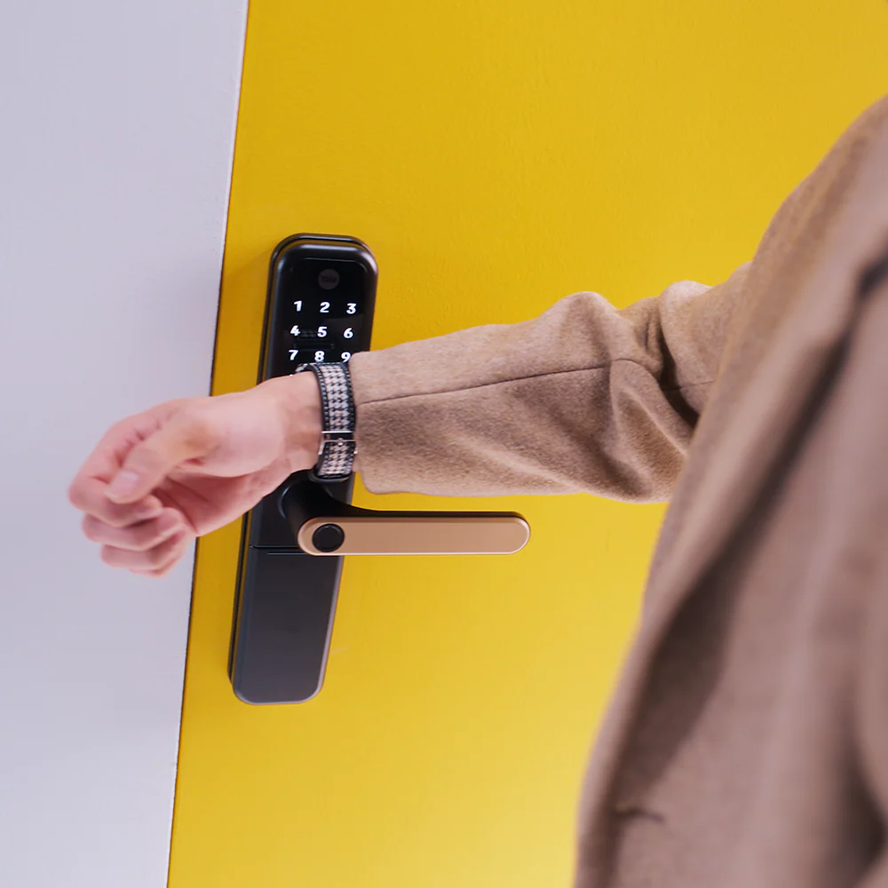 ByYou Mortise Smart Door Lock with 5 Way Unlocking Fingerprints, In-built Bluetooth, PIN Code, RFID Tag, Manual Key (Black/Gold) - Image 13