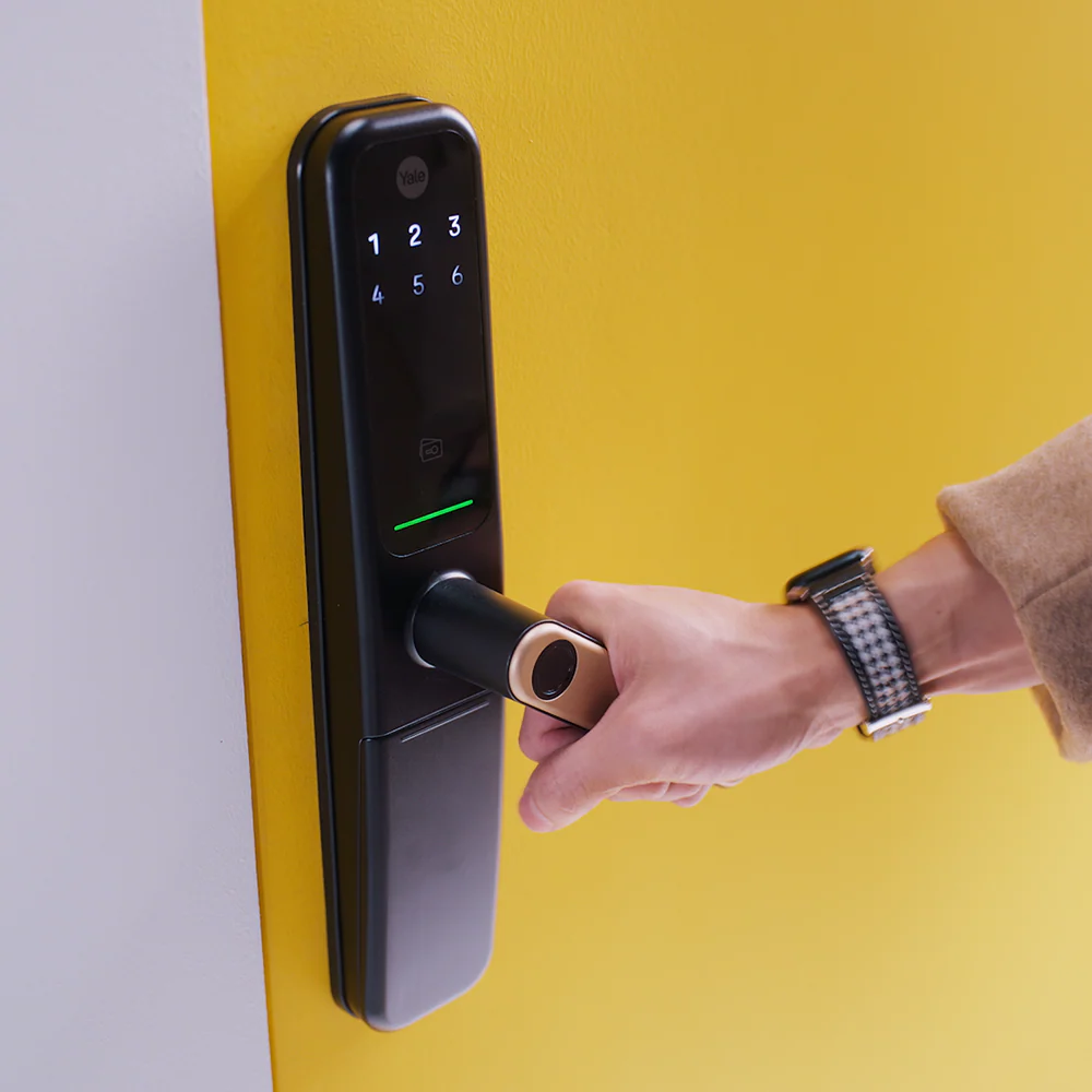ByYou Mortise Smart Door Lock with 5 Way Unlocking Fingerprints, In-built Bluetooth, PIN Code, RFID Tag, Manual Key (Black/Gold) - Image 14