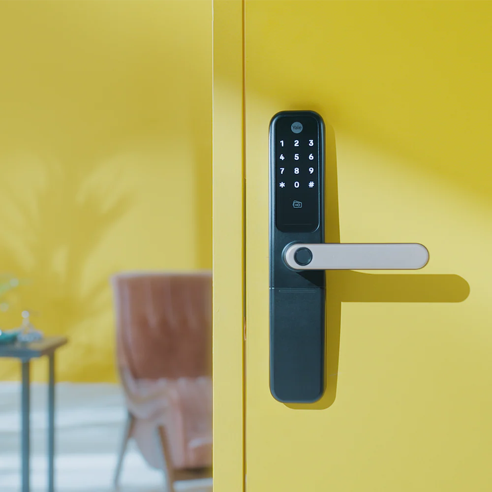 ByYou Mortise Smart Door Lock with 5 Way Unlocking Fingerprints, In-built Bluetooth, PIN Code, RFID Tag, Manual Key (Black/Gold) - Image 2