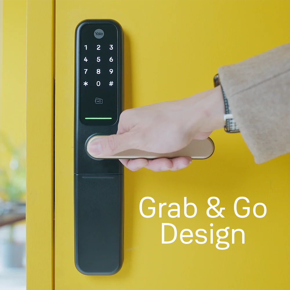 ByYou Mortise Smart Door Lock with 5 Way Unlocking Fingerprints, In-built Bluetooth, PIN Code, RFID Tag, Manual Key (Black/Gold) - Image 3