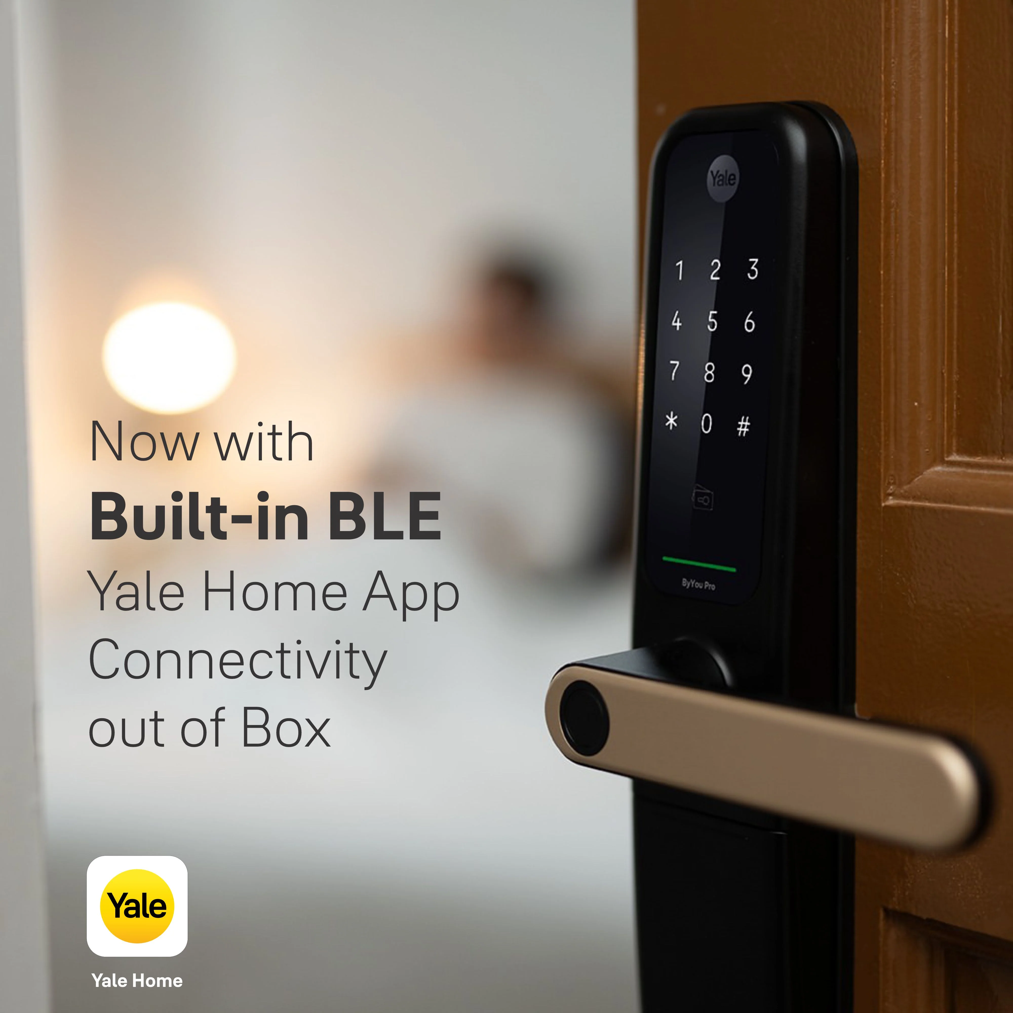 ByYou Mortise Smart Door Lock with 5 Way Unlocking Fingerprints, In-built Bluetooth, PIN Code, RFID Tag, Manual Key (Black/Gold) - Image 4