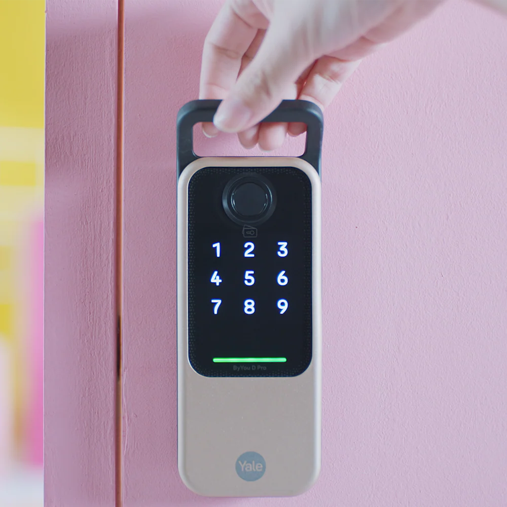 ByYou V Pro Smart Door Lock with 5 Way Unlocking Fingerprints, In-built Bluetooth, PIN Code, RFID Tag, Manual Key (Black/Gold) - Image 4