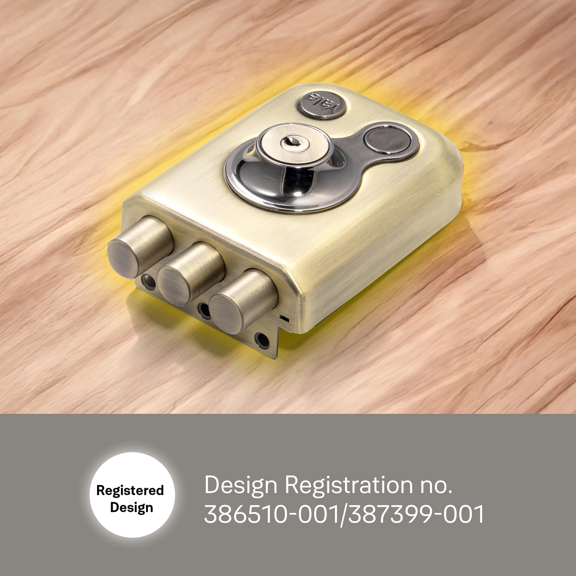 Yale Kratos KRT-3B-DC-ABM/BN, 3 Deadbolt RIM Lock for main doors with both side keys in ABM/BN Finish - Image 5