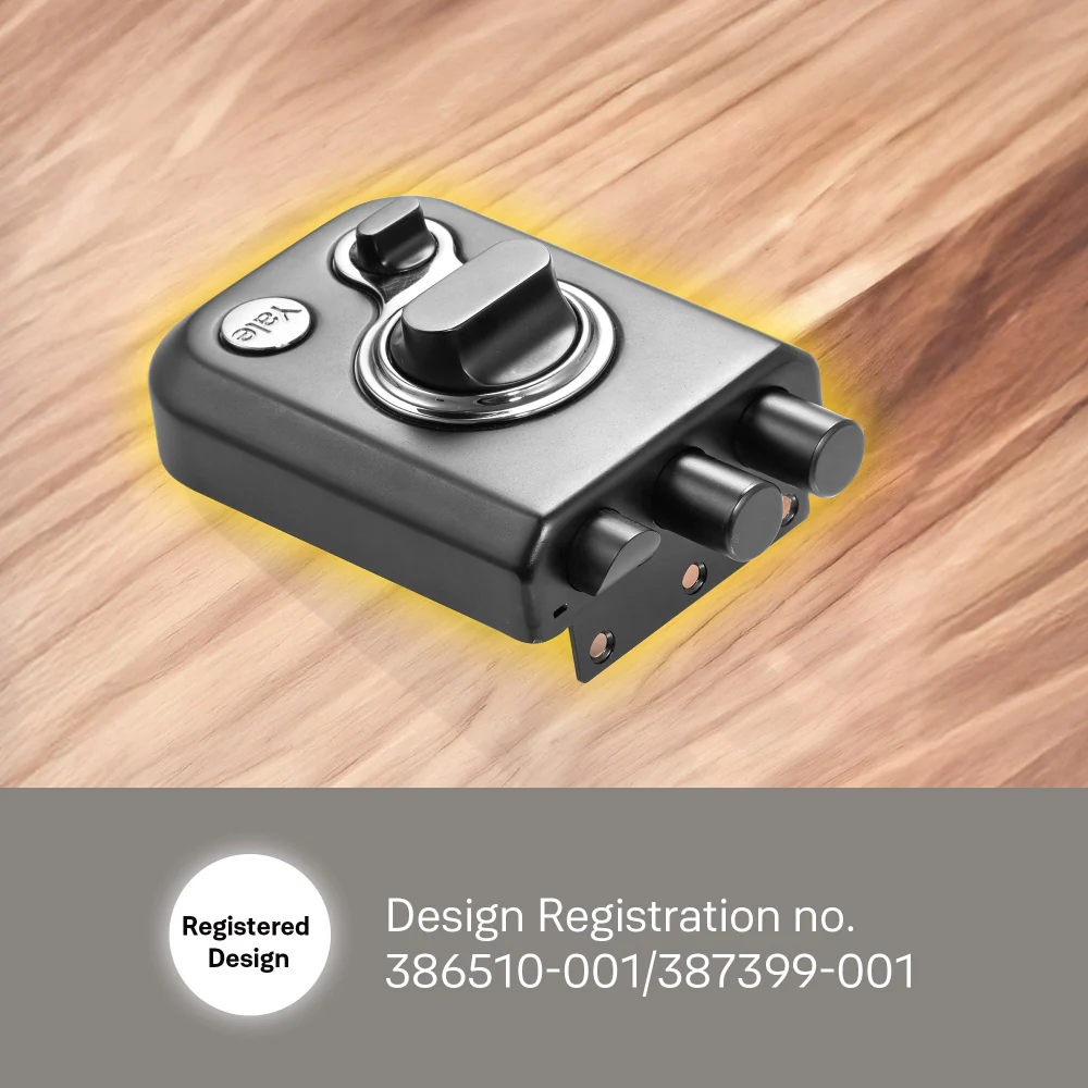 Yale Kratos™ Rimlock – Tribolt, 2 Deadbolts & 1 Latch Bolt, Thumbturn, 4 Dimple Keys (Black Matt and Black Nickel) - Image 7