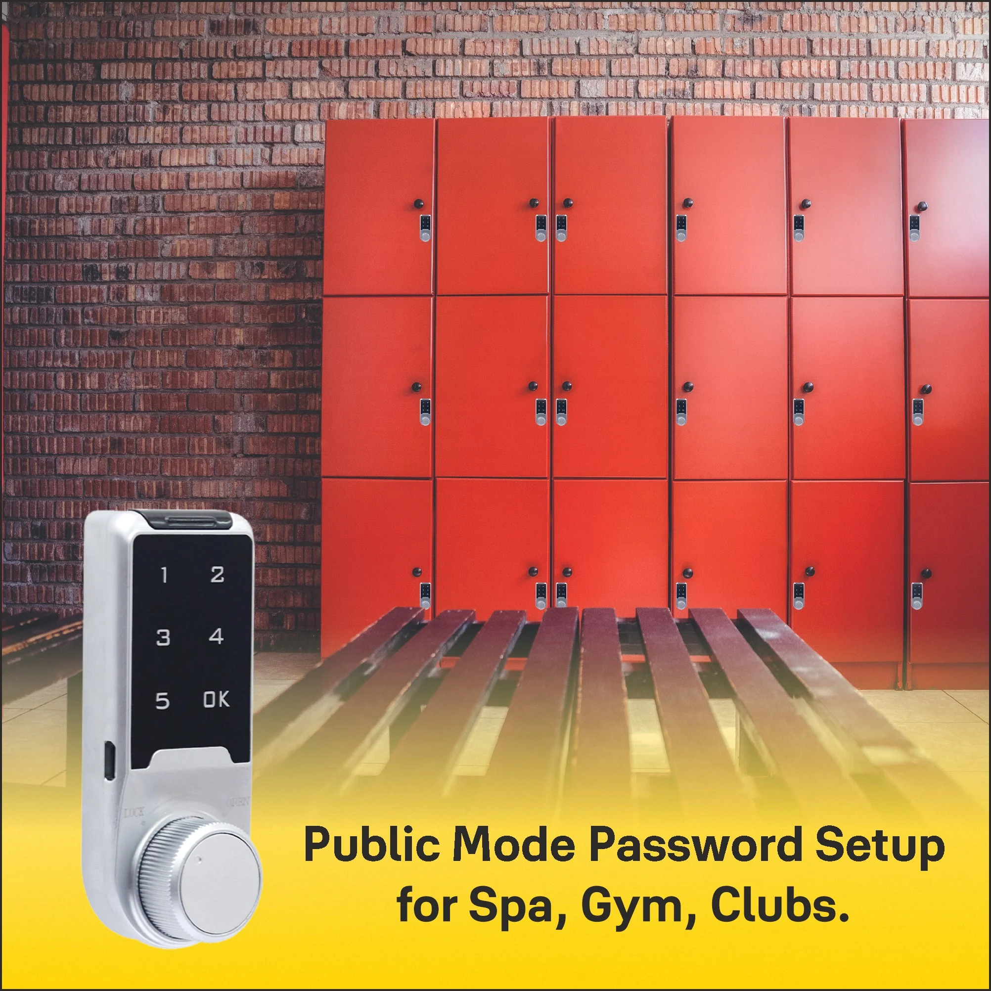 Mesh Pin Digital Wardrobe Lock for Wardrobes and Cabinets - Image 11