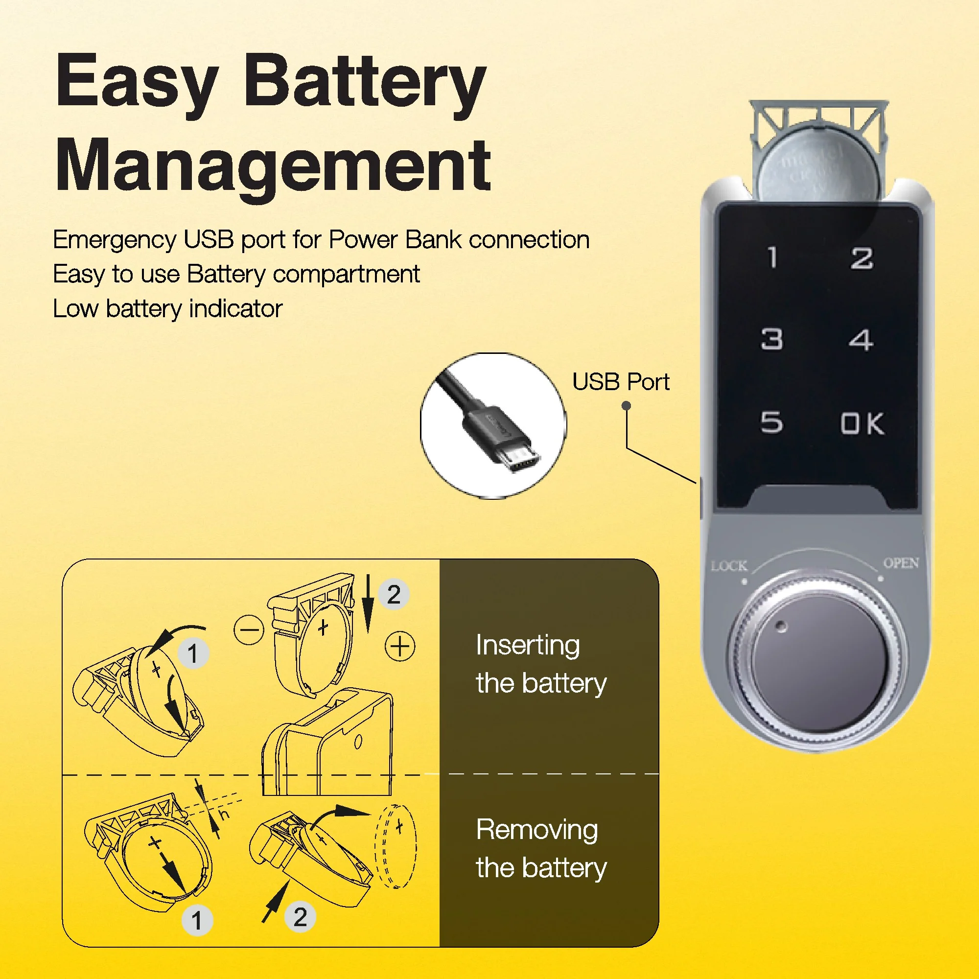 Mesh Pin Digital Wardrobe Lock for Wardrobes and Cabinets - Image 6