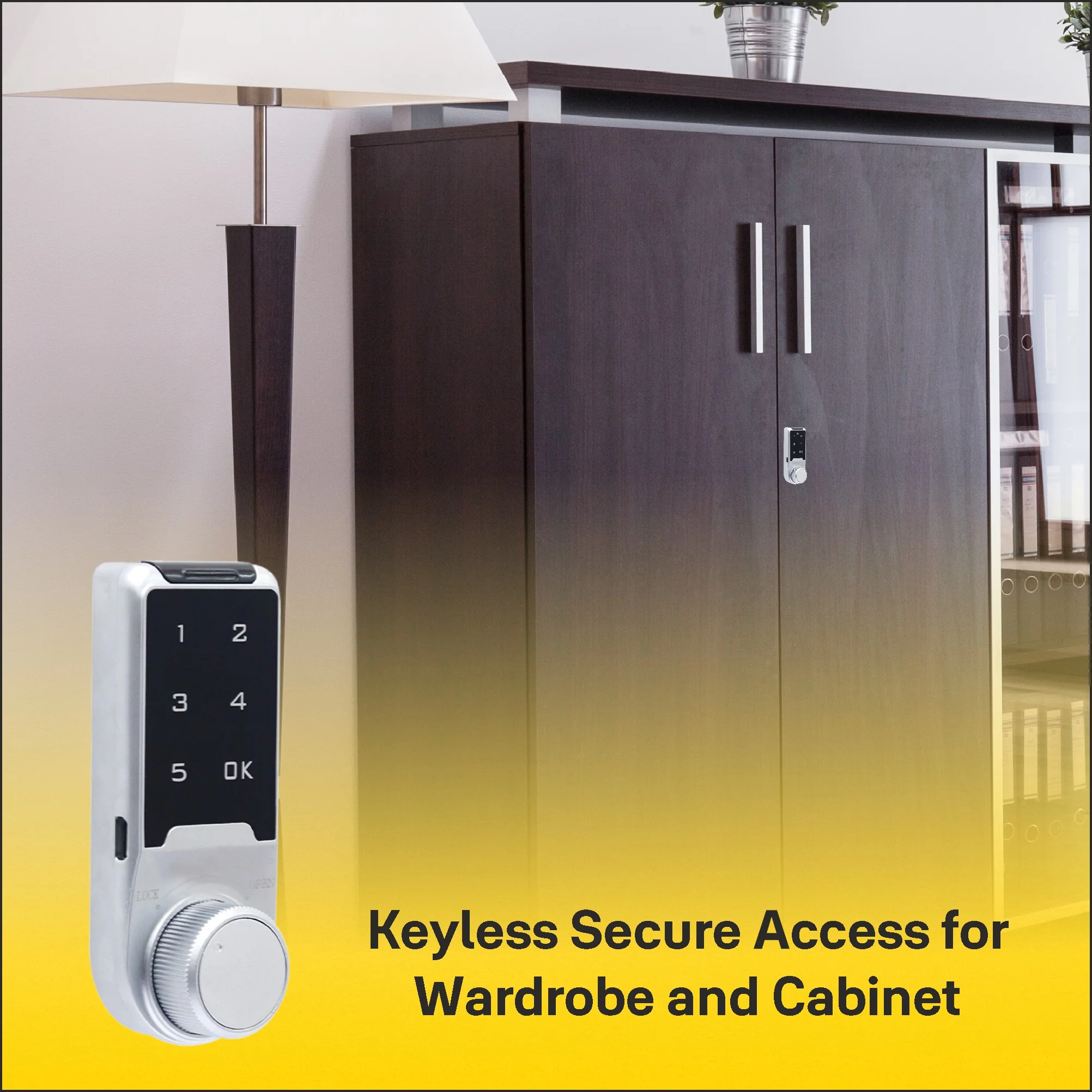 Mesh Pin Digital Wardrobe Lock for Wardrobes and Cabinets - Image 9