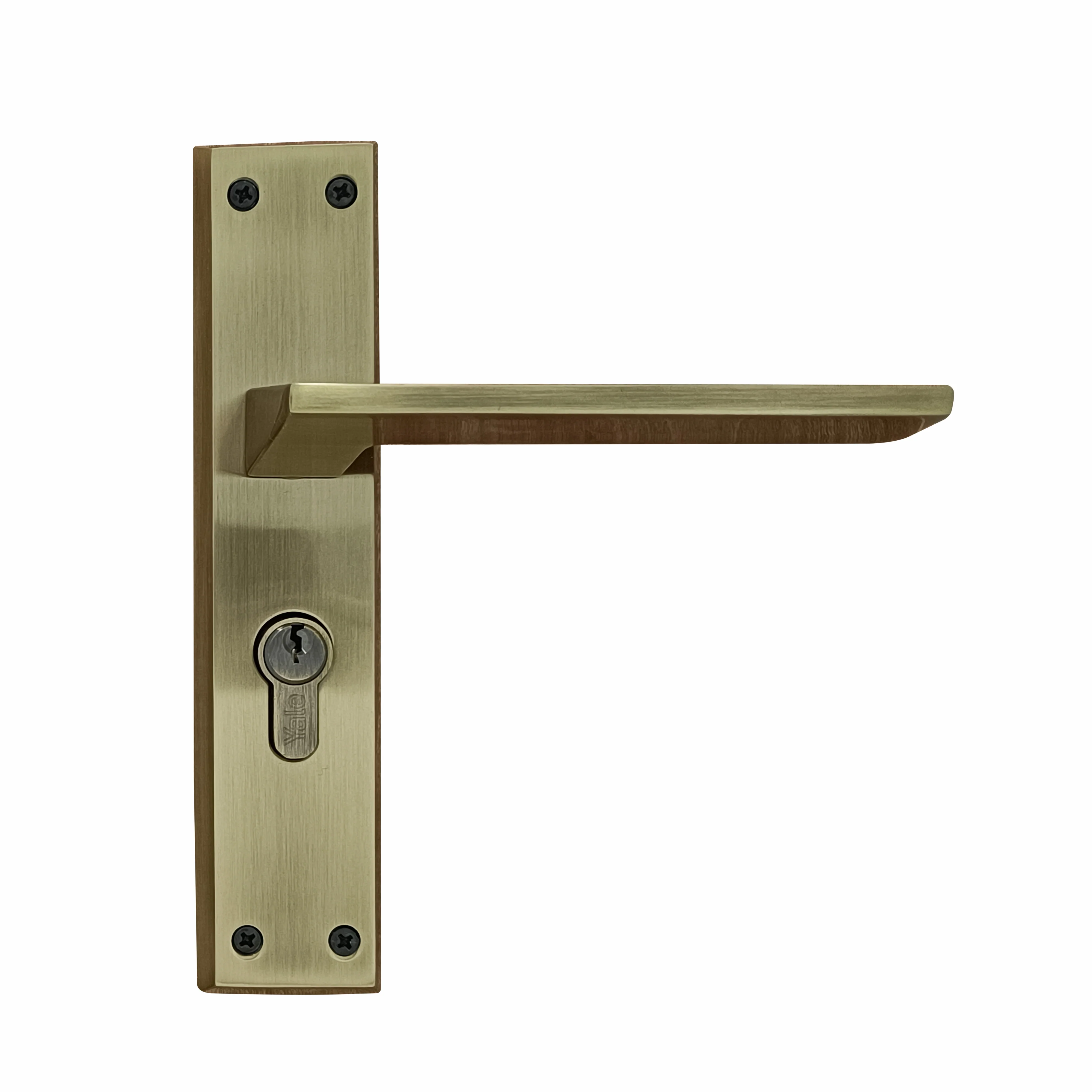 SM-03-02-02 Yale SM series Mortise Lock Comboset with backplated Handle, Cylinder with Knob inside and keys Outside, Antique Brass - Image 2