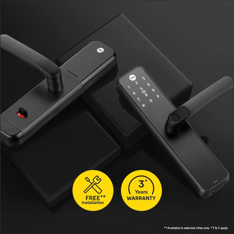 Yale Zuri S (Black) Smart Lock with 5 way unlocking (Fingerprint, PIN, RFID, Manual Key and Built-in Bluetooth to Access through Home App) - Image 2