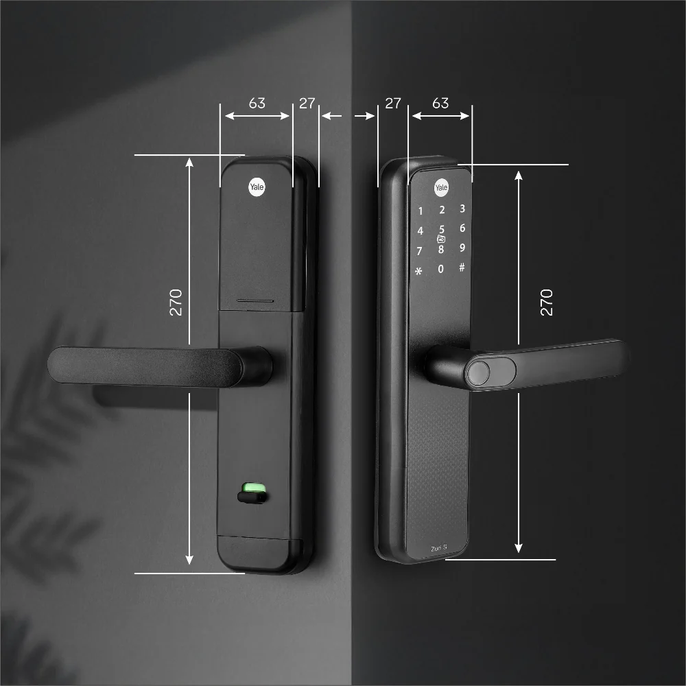 Yale Zuri S (Black) Smart Lock with 5 way unlocking (Fingerprint, PIN, RFID, Manual Key and Built-in Bluetooth to Access through Home App) - Image 13
