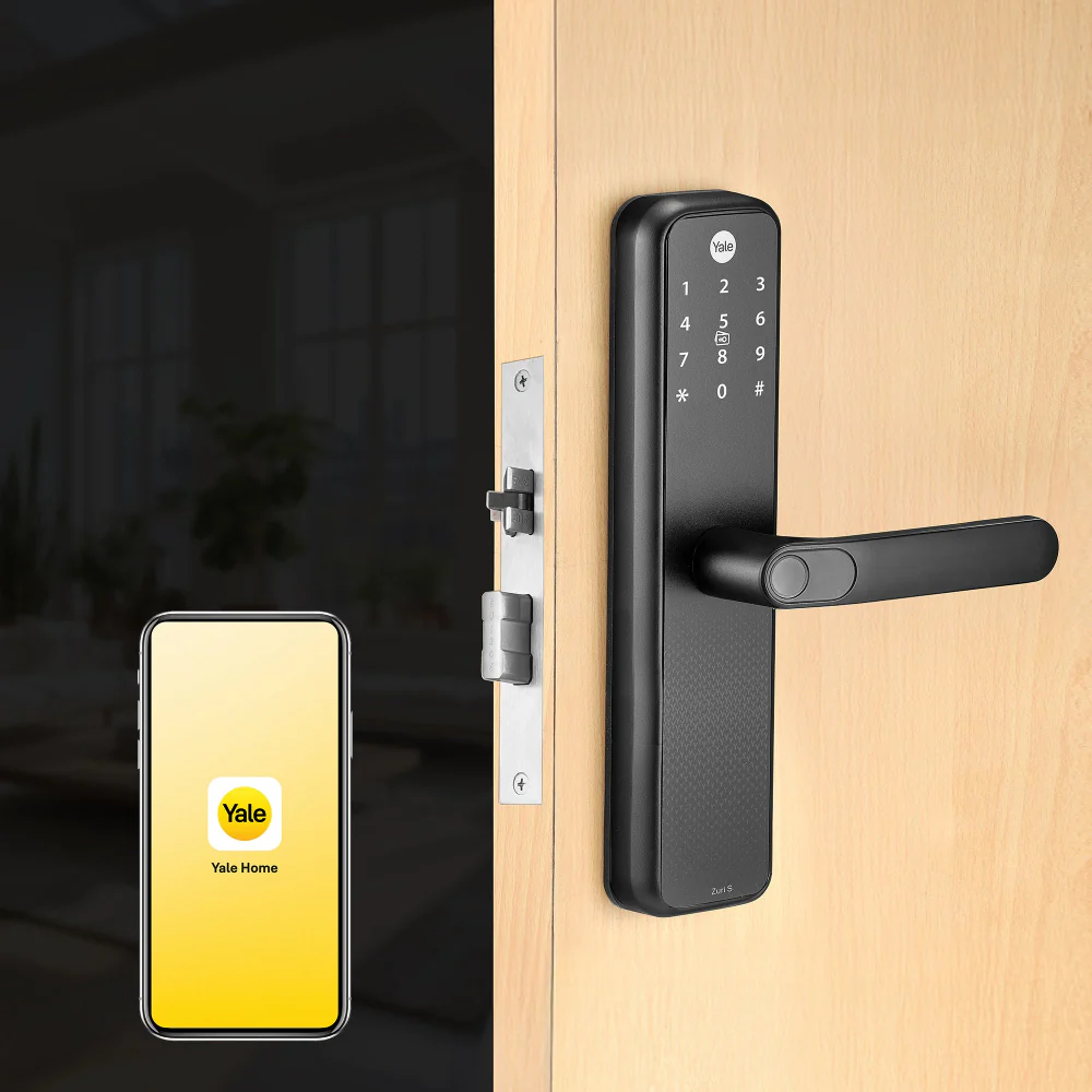 Yale Zuri S (Black) Smart Lock with 5 way unlocking (Fingerprint, PIN, RFID, Manual Key and Built-in Bluetooth to Access through Home App) - Image 4