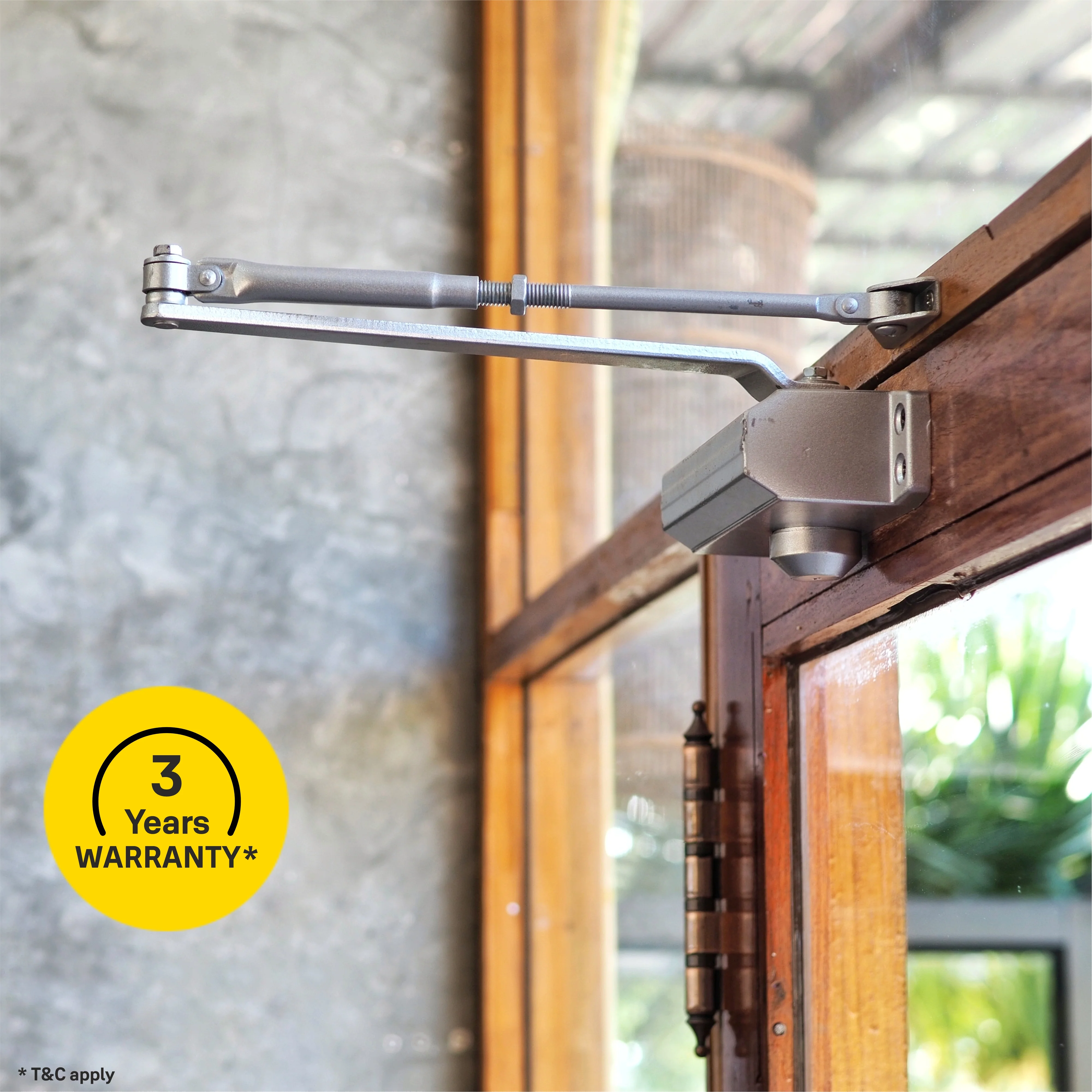DCR 502 Door Closer, EN Size 2, door weight upto 45kg, Silver. Surface mounted - Image 3