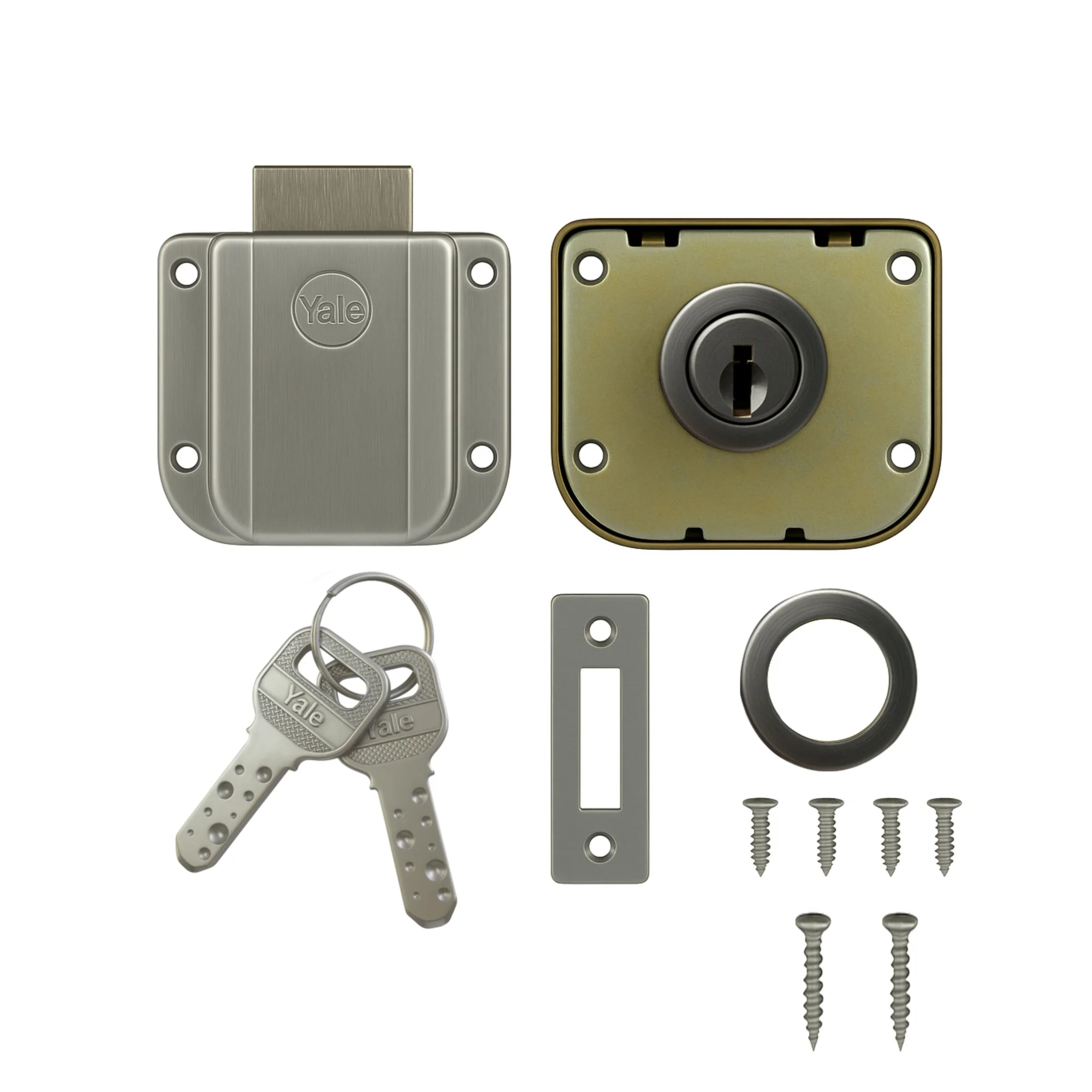 Yale Drawer Lock DRW Series 20mm | Stainless-steel Lock with Dimple Key | Reversible Keys | Deadbolt | Installed in Cupboards, Wardrobes & Wooden Furniture | Black Matt Color - Image 9