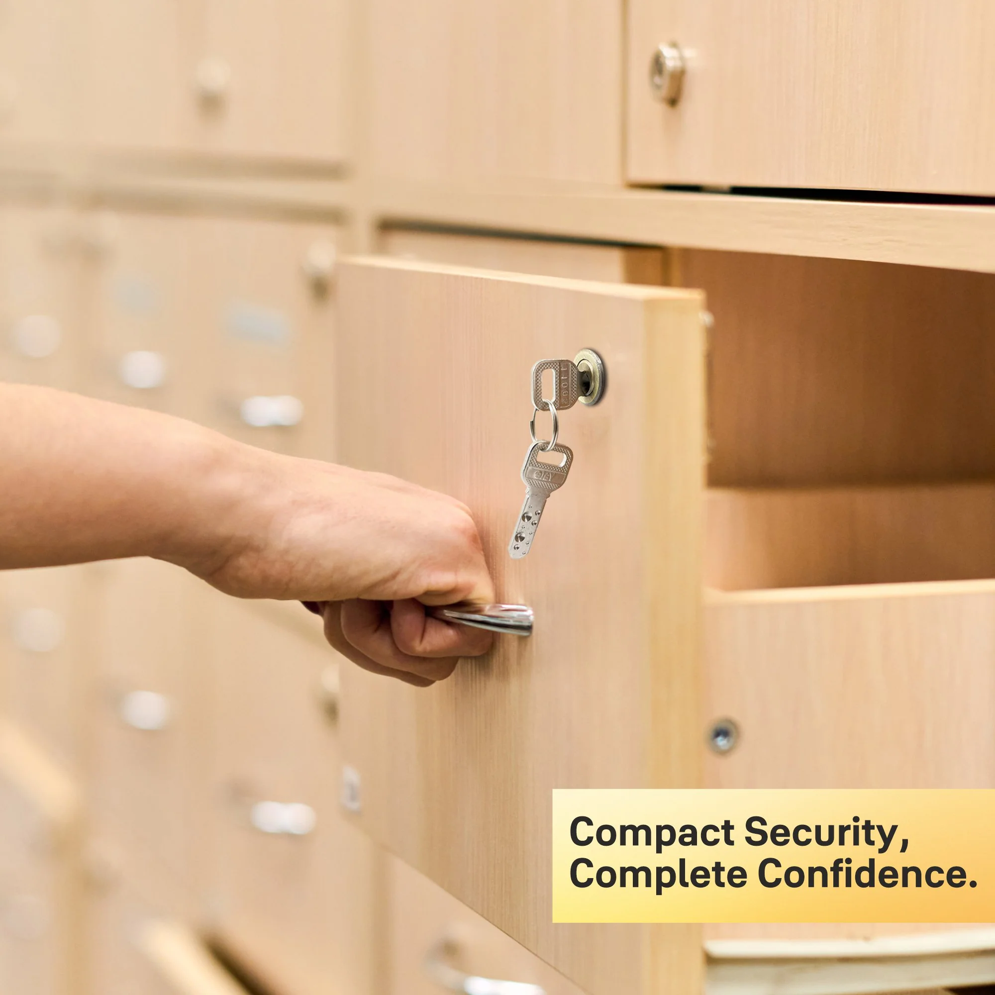 Yale Drawer Lock DRW Series 30mm | Stainless-steel Lock with Dimple Key | Reversible Keys | Deadbolt | Installed in Cupboards, Wardrobes & Wooden Furniture | Antique Brass Color - Image 4