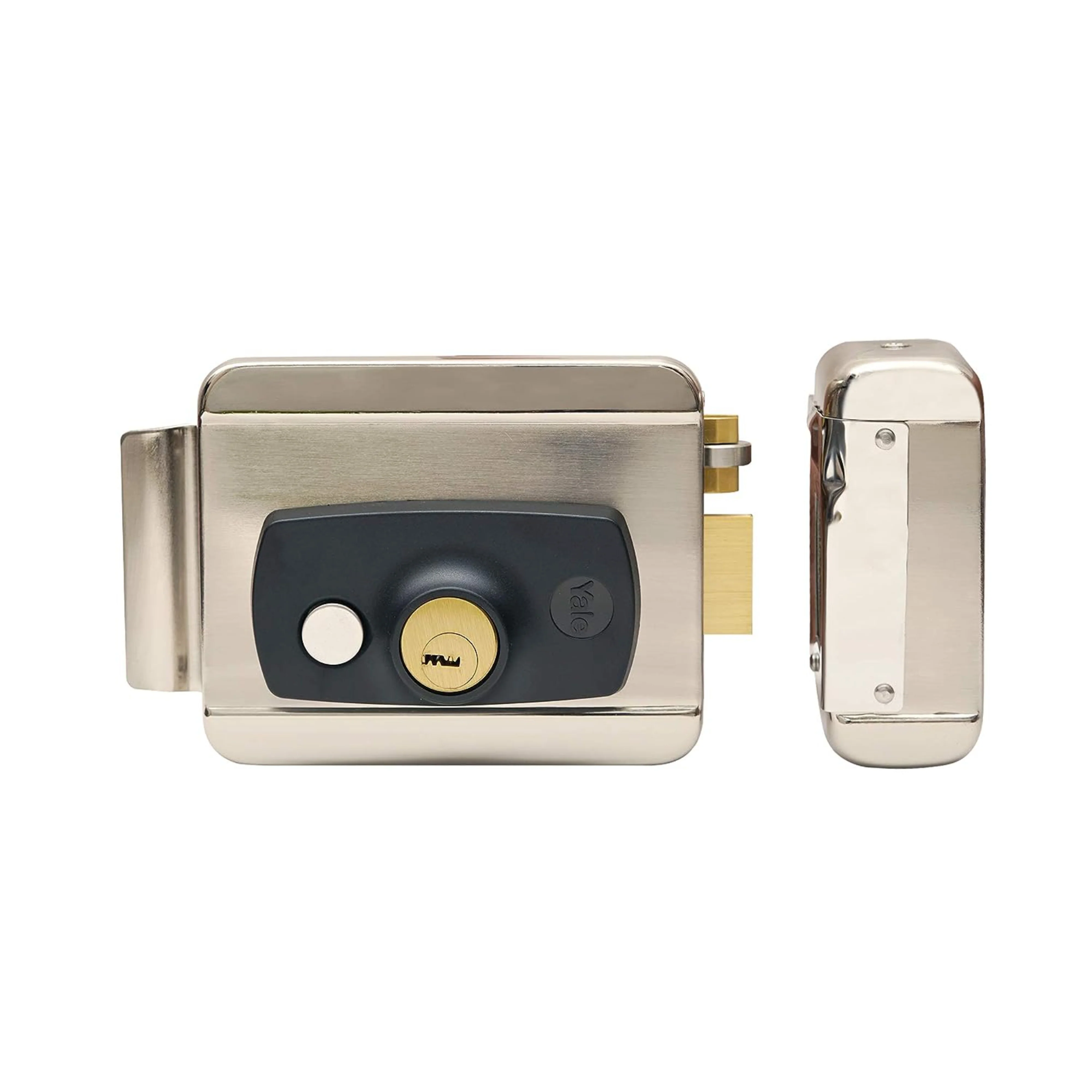 YALE YEL-200YN ELECTRIC RIM LOCK, Satin Nickel, Both side keys (Yellow finish) - Image 11