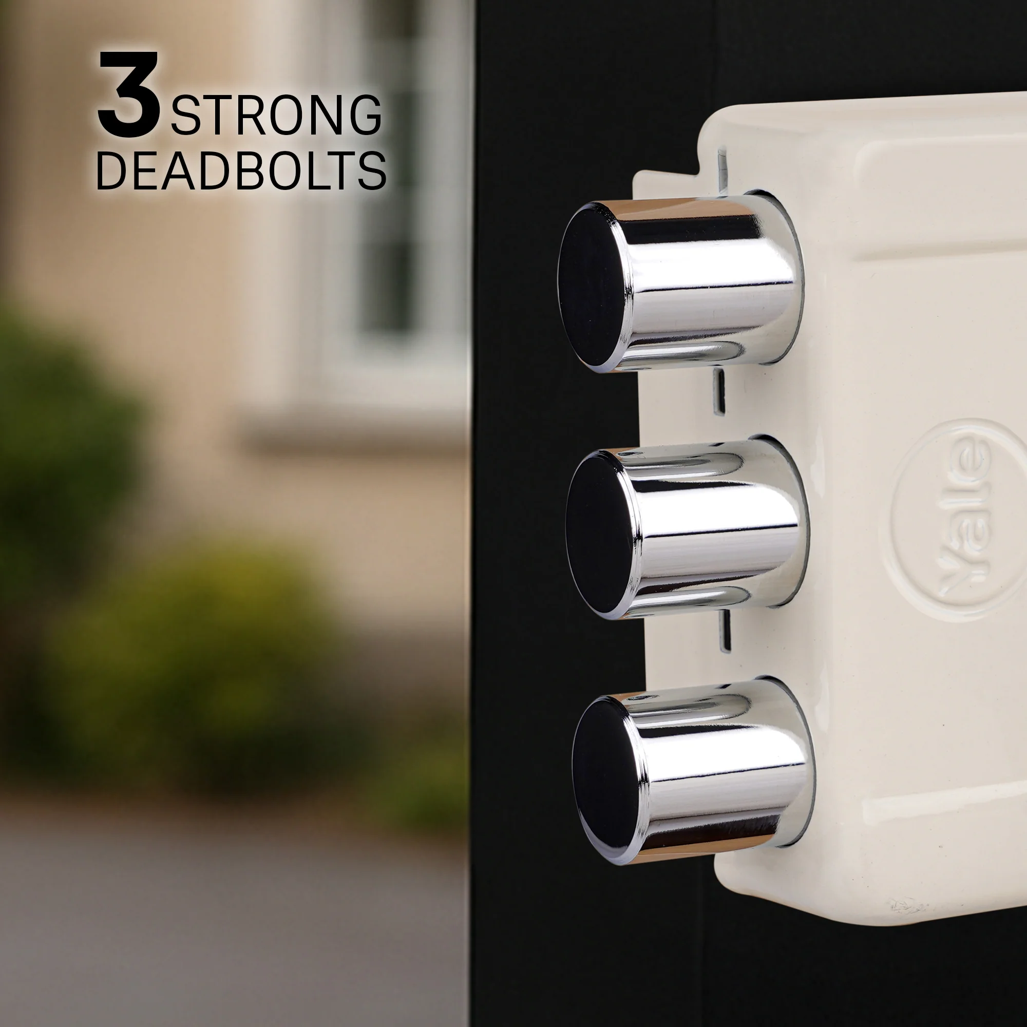 Yale Essential YE-MDL-3B-DC-DK-IN Rim Lock, 3 Deadbolts, Both side keys, 4 Dimple Keys (Ivory) - Image 8