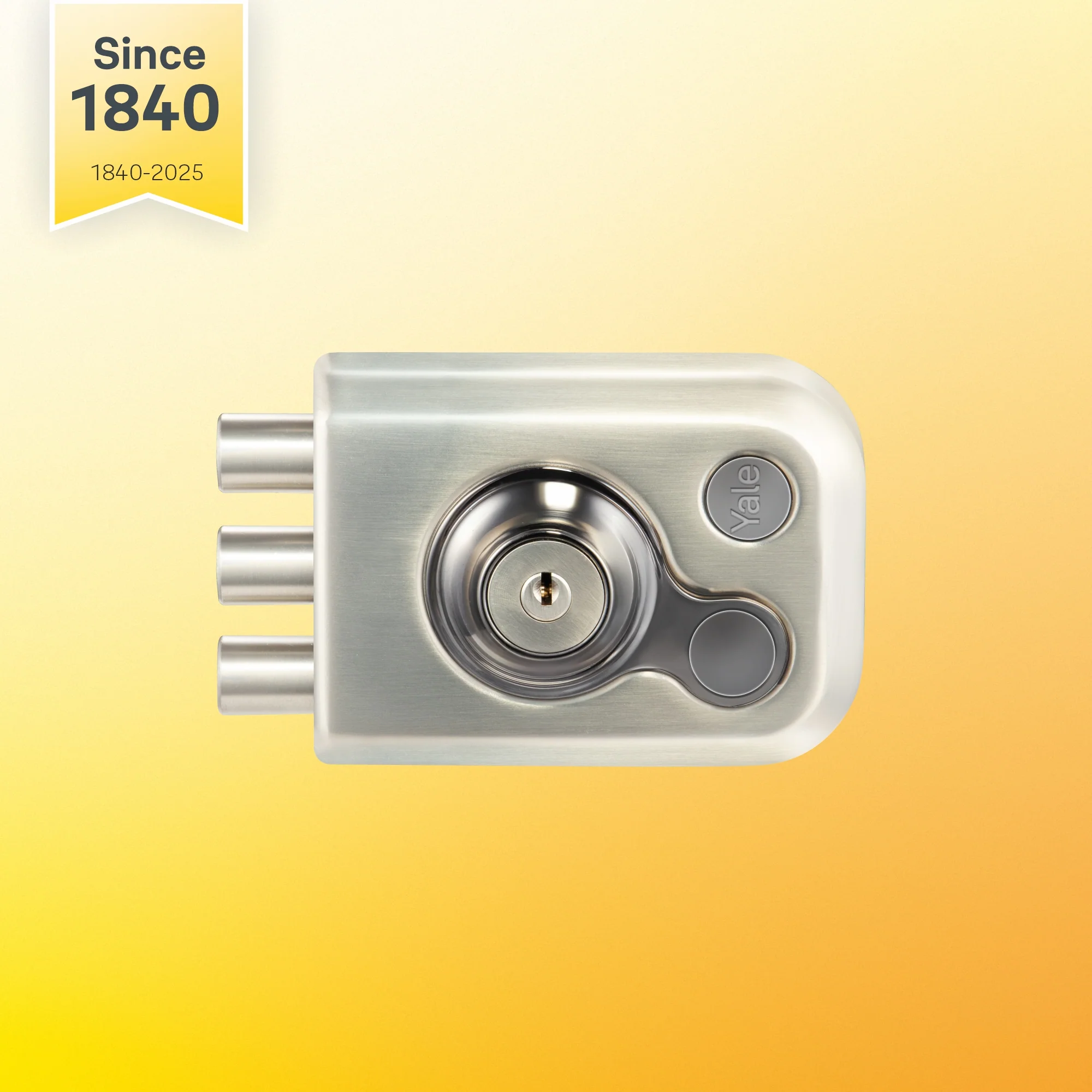 Yale Kratos™ RIM lock KRT-3B-DC-SSM/BN – Tribolt, 3 Deadbolts, Both Side Keys, 4nos. Dimple Keys (SSM/BN Finish) - Image 2