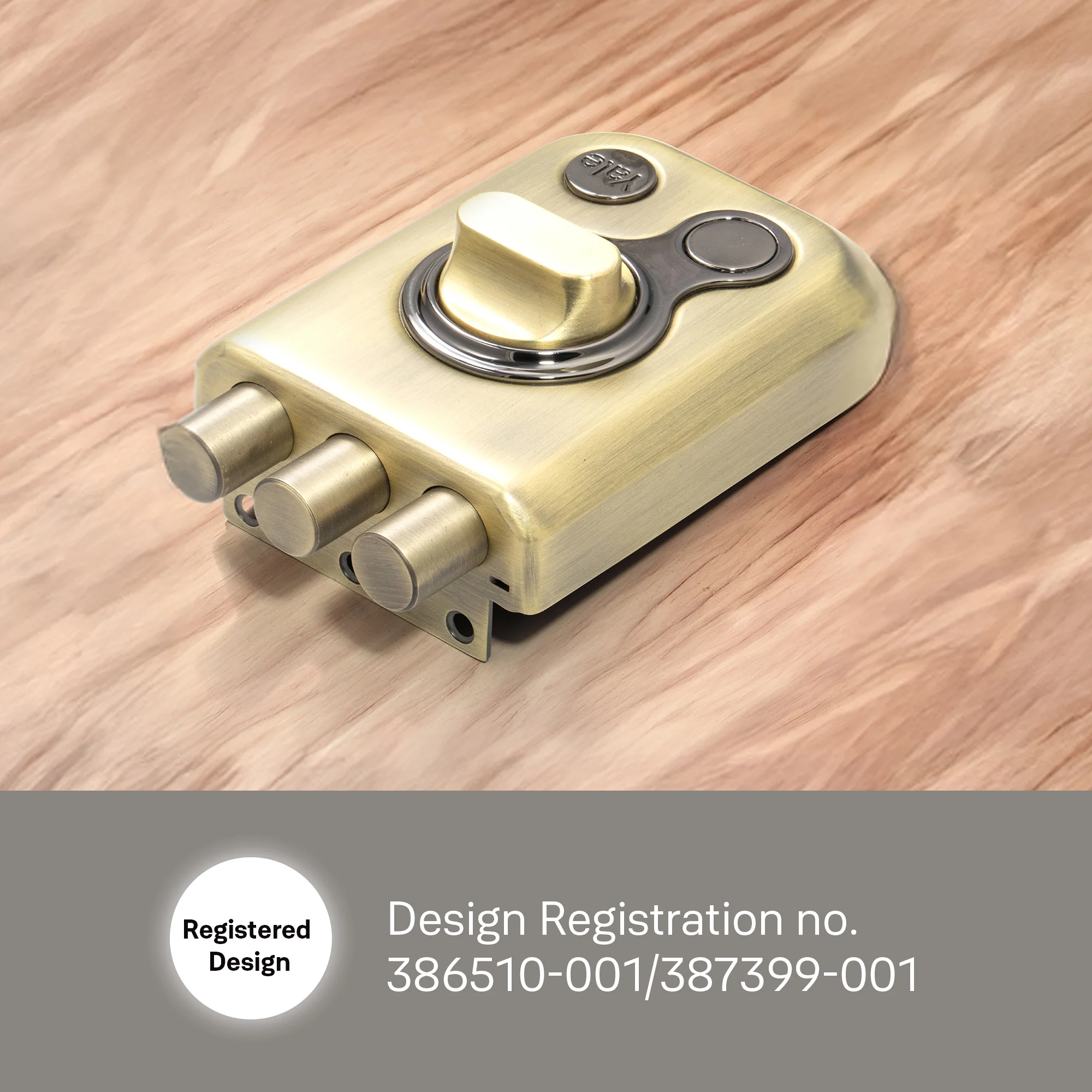 KRT-3B-TT-ABM/BN Yale Kratos™ RIM lock – Tribolt, 3 Deadbolts, Thumbturn, 4 Dimple Keys (Antique Brass Matt and Black) - Image 7