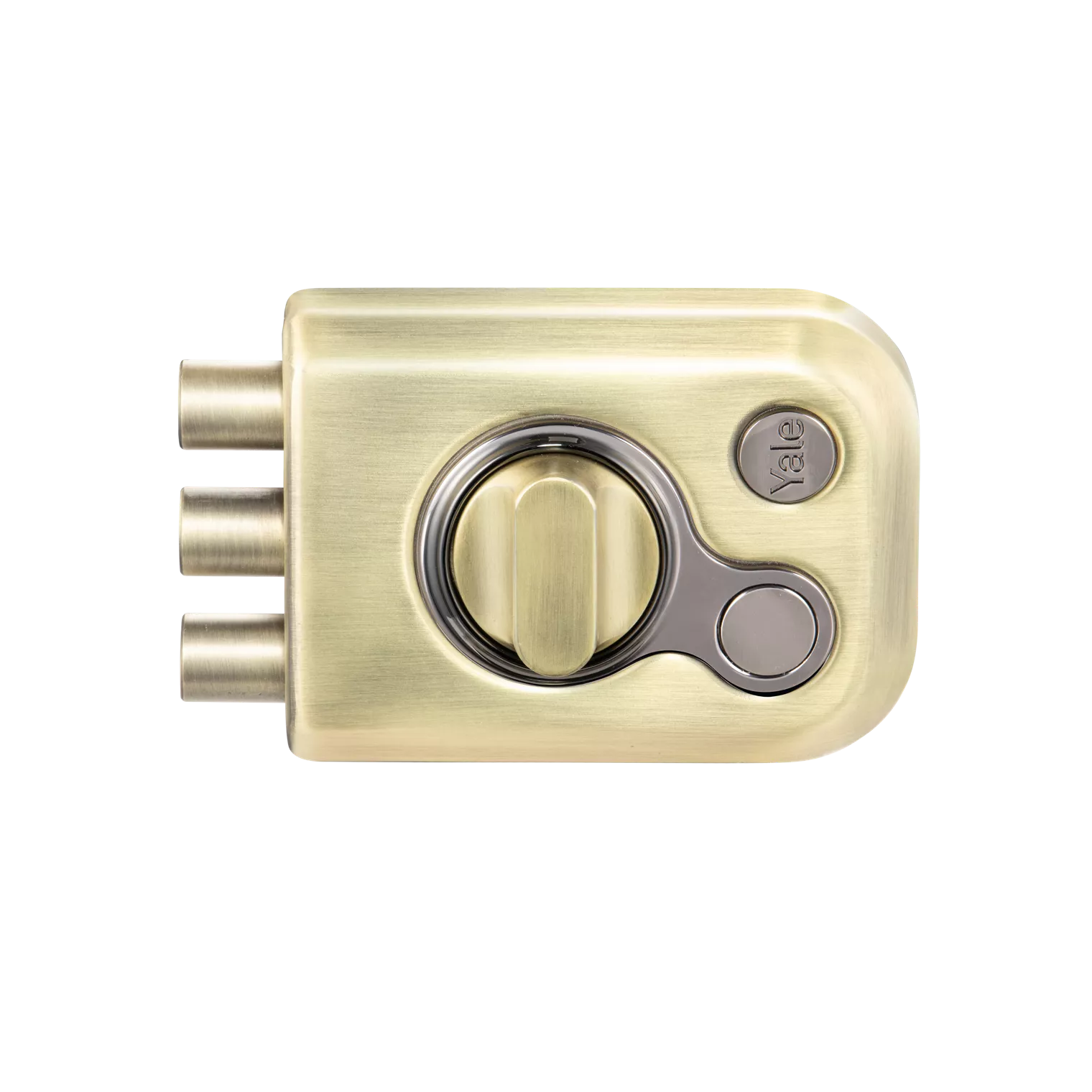 KRT-3B-TT-ABM/BN Yale Kratos™ RIM lock – Tribolt, 3 Deadbolts, Thumbturn, 4 Dimple Keys (Antique Brass Matt and Black) - Image 8