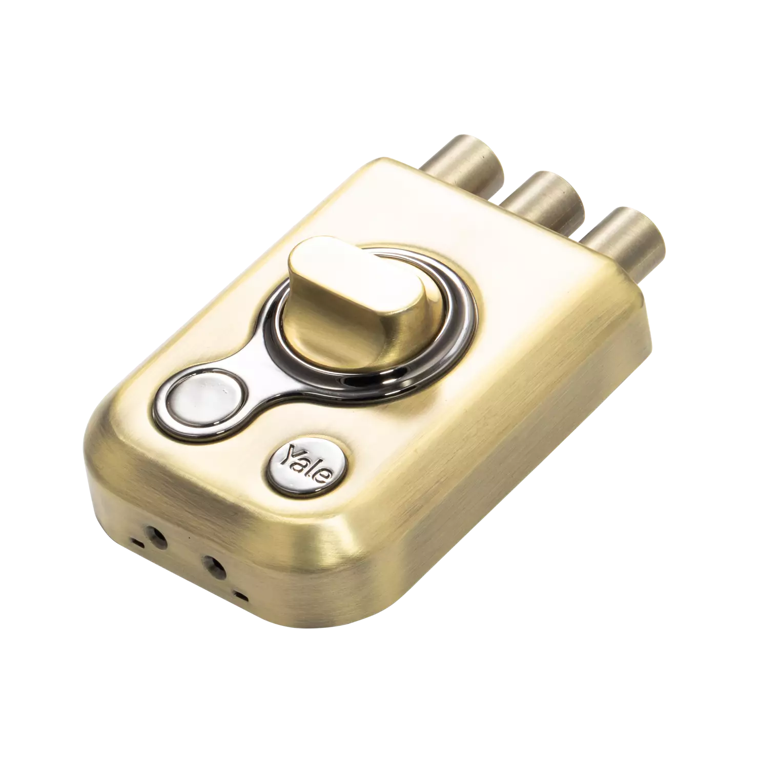 KRT-3B-TT-ABM/BN Yale Kratos™ RIM lock – Tribolt, 3 Deadbolts, Thumbturn, 4 Dimple Keys (Antique Brass Matt and Black) - Image 9