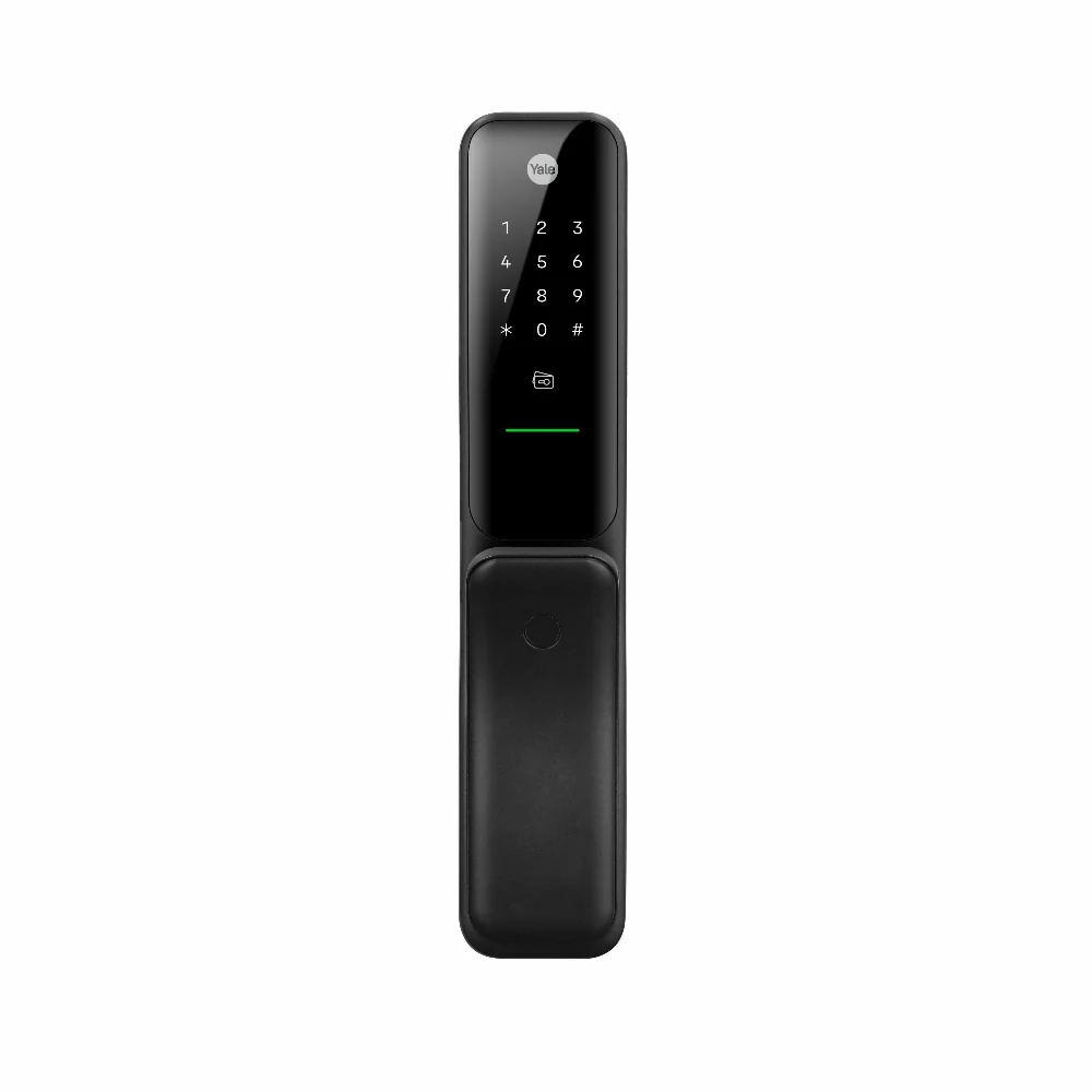 Yale Kyra Pro, Push Pull Smart Lock, with fingerprint, PIN, RFID, Manual Key, Black
