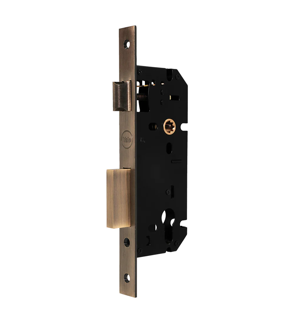 Yale Mortise lock body-85mm, 45mm Backset, Latch & Deadbolt (Brass)(AB)