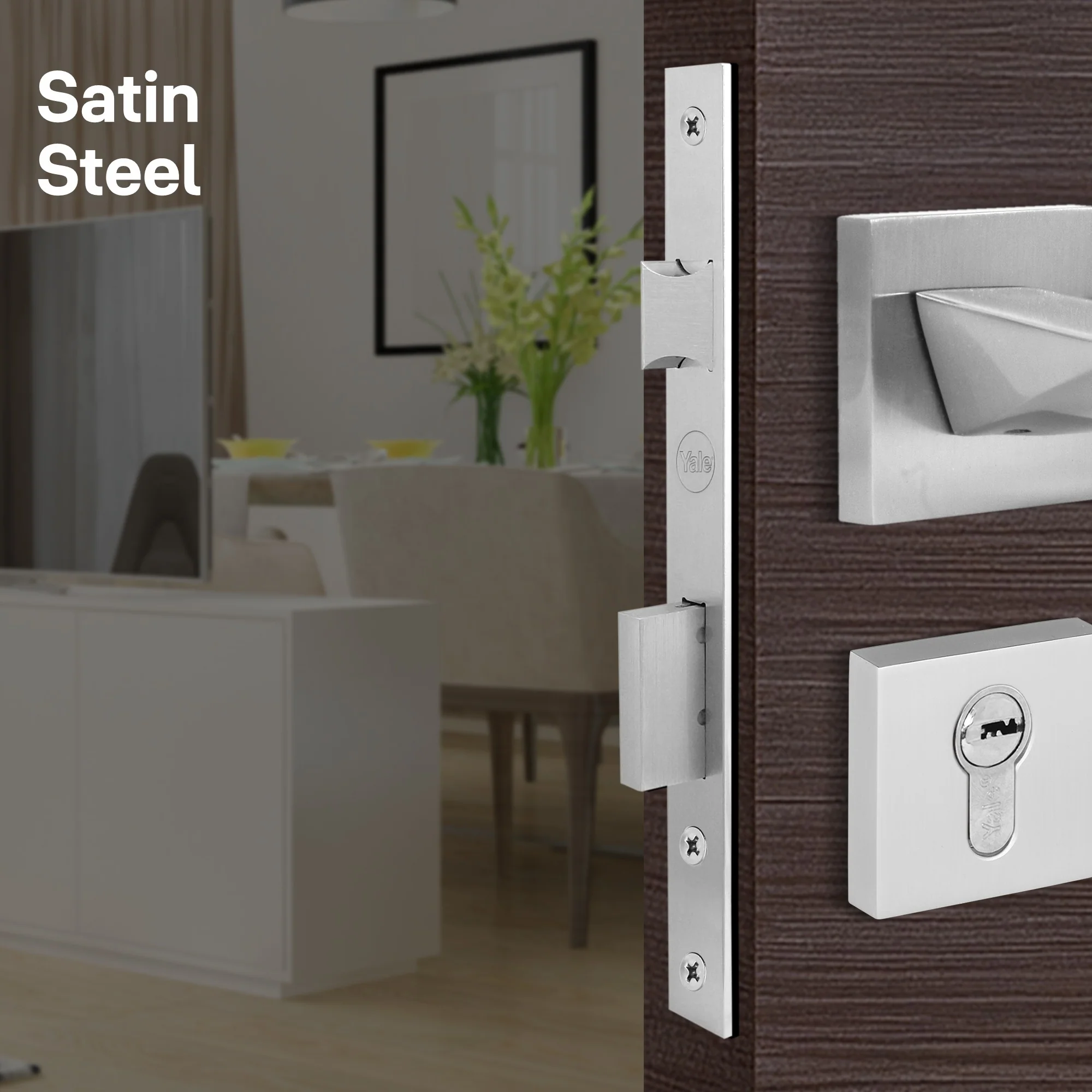 24-8545 BRSS04 -S Yale Mortise Lockbody, With Latch & Deadbolt - Image 2
