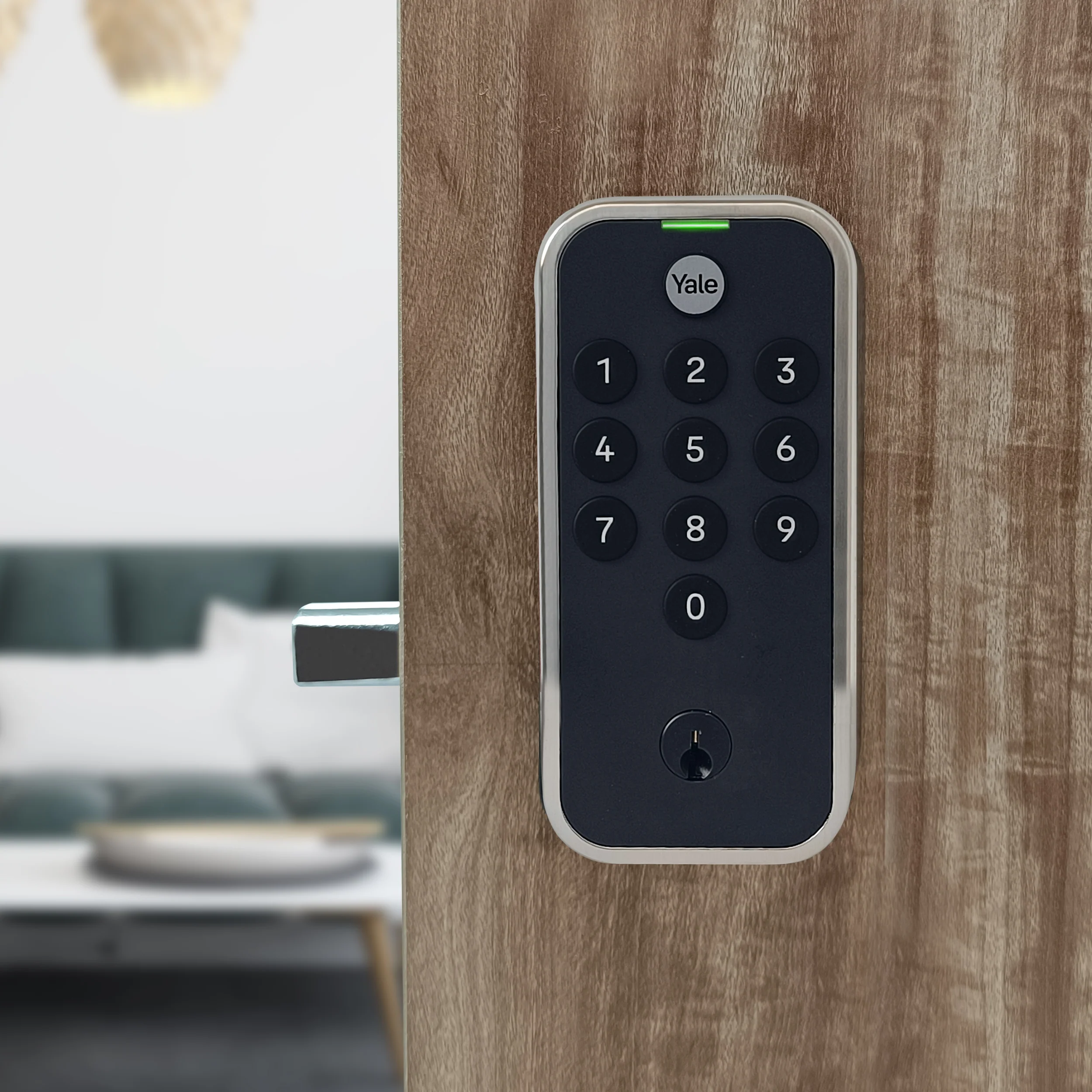 Yale TYE Digital Lock, Satin Nickel Finish, with PIN and Manual Key