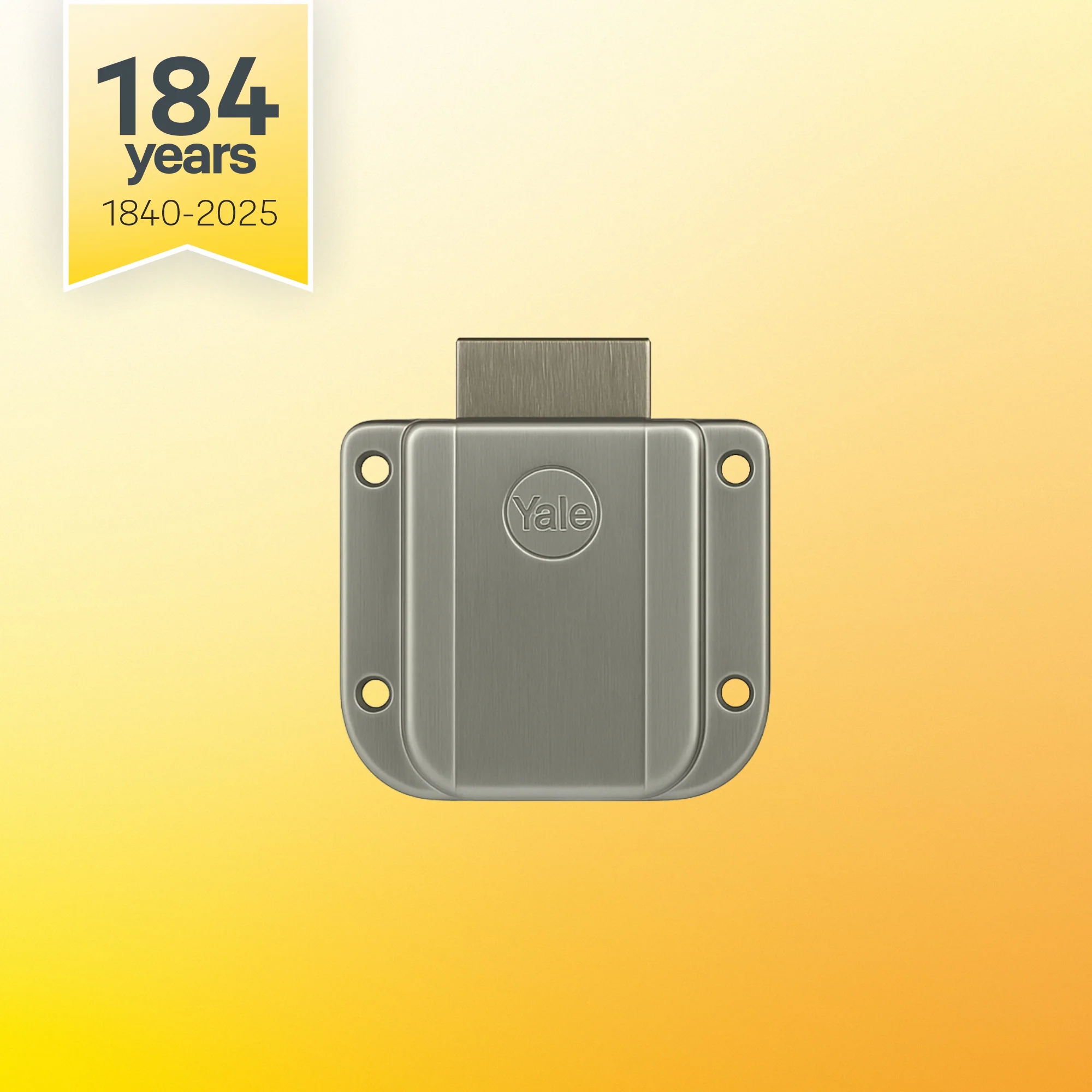 Yale Wardrobe Lock WRD Series 25mm | Stainless-steel Lock with Dimple Key | Reversible Keys | Deadbolt | Installed in Cupboards, Wardrobes & Wooden Furniture | Rose Gold - Image 2