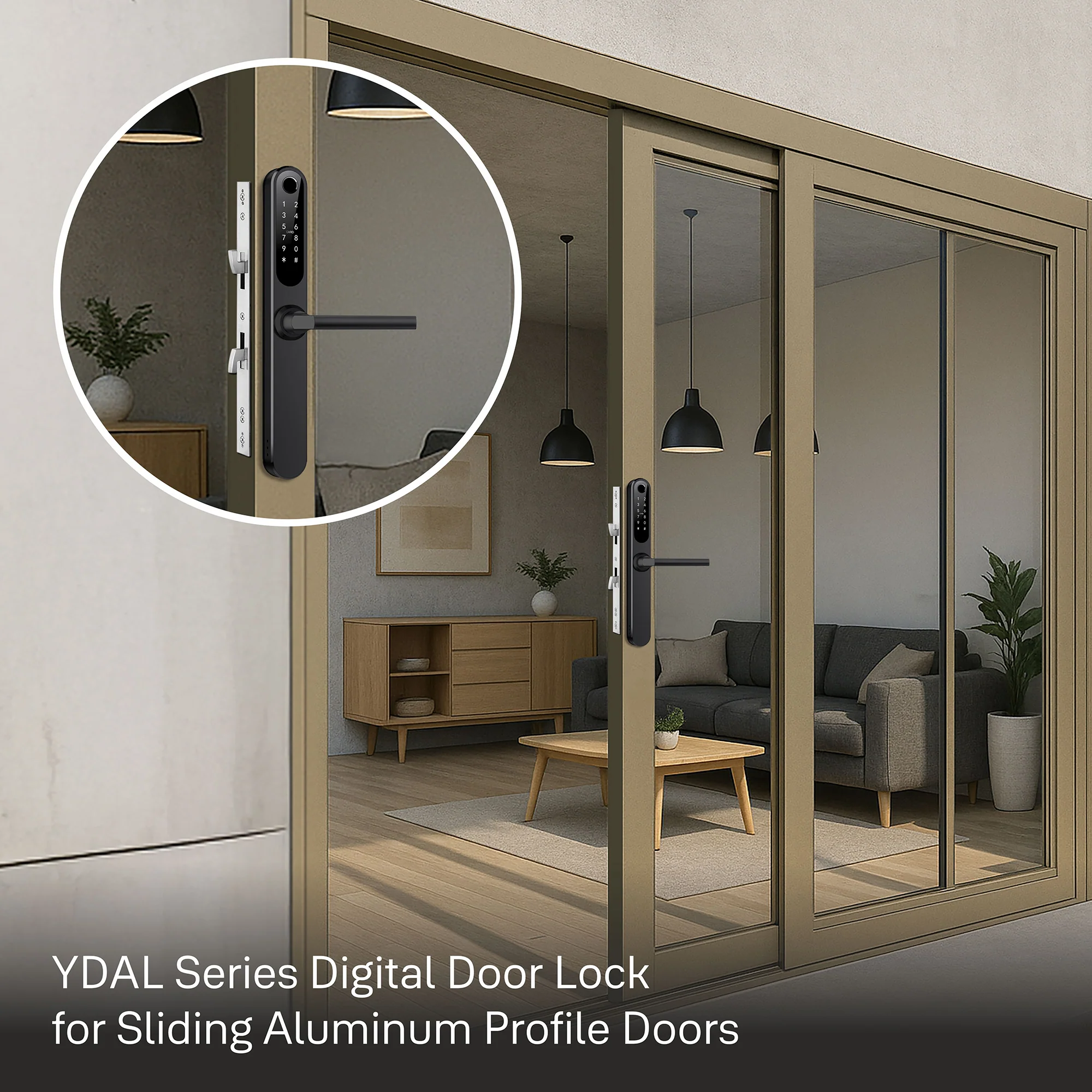 Yale YDAL-SD-BL Aluminium Profile Doors & Windows Digital Lock Suitable for Sliding Door (Black) - Image 10