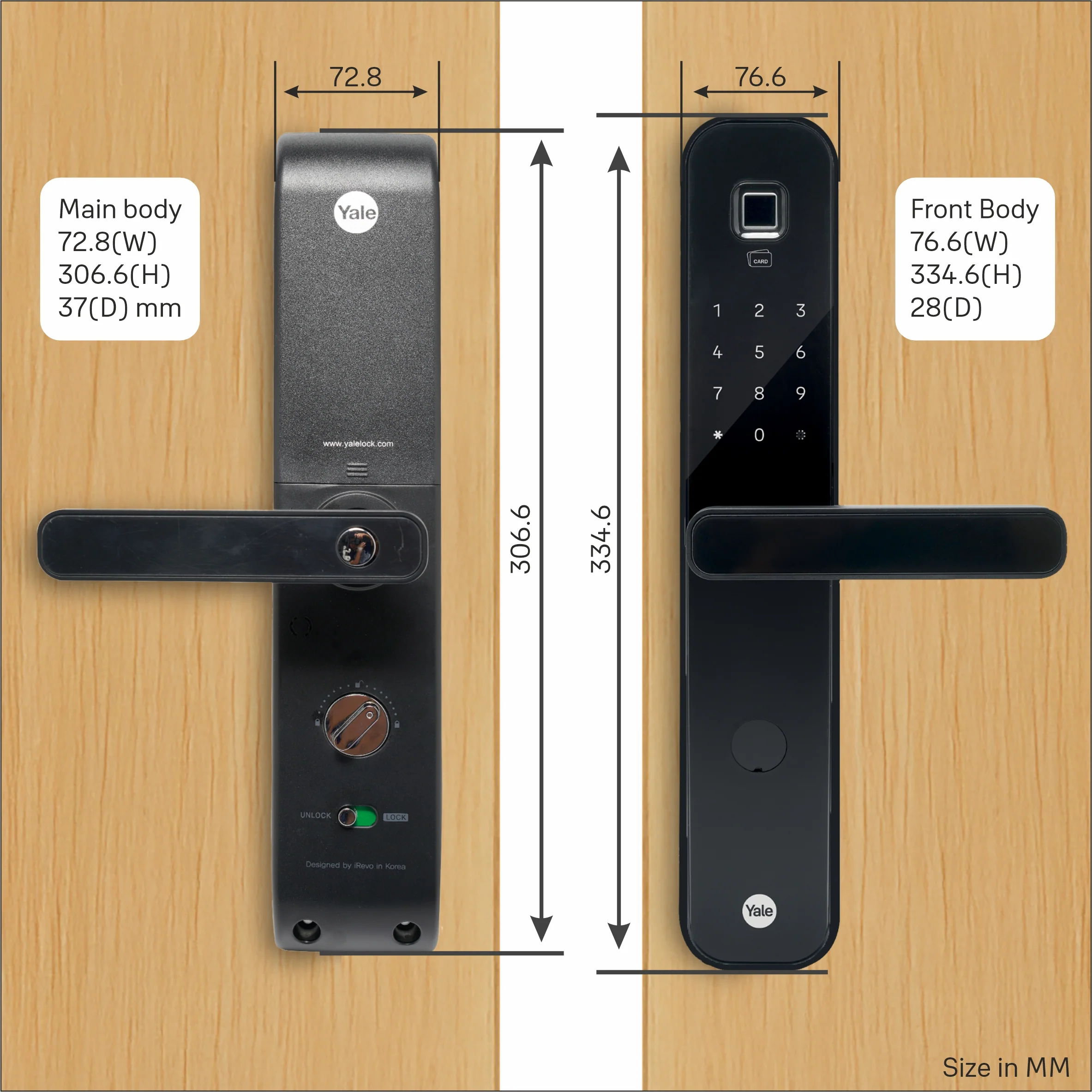 Yale YDM7220A Biosecure Smart Lock with Fingerprint, PIN, RFID and Manual Key - Image 11