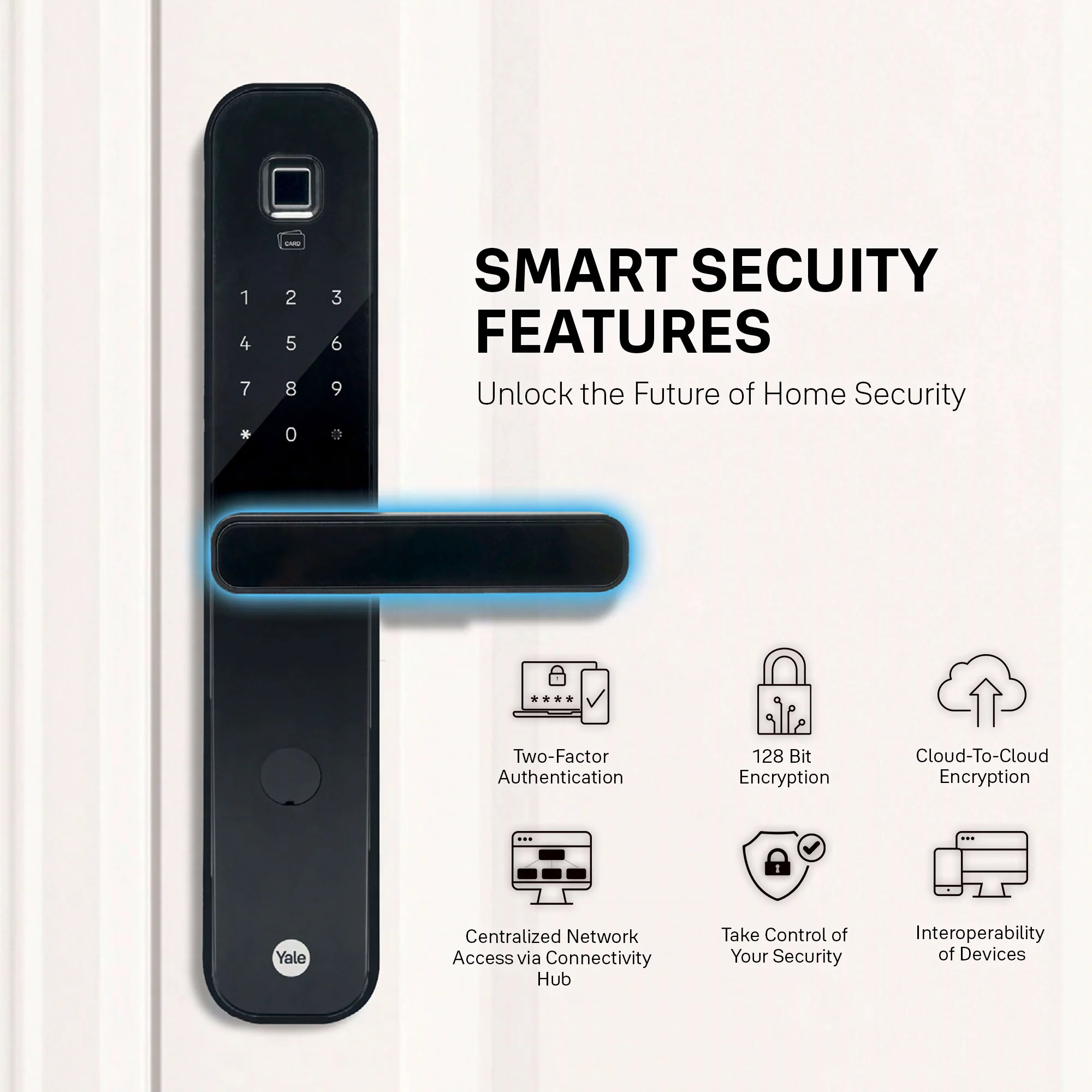 Yale YDM7220A Biosecure Smart Lock with Fingerprint, PIN, RFID and Manual Key - Image 6