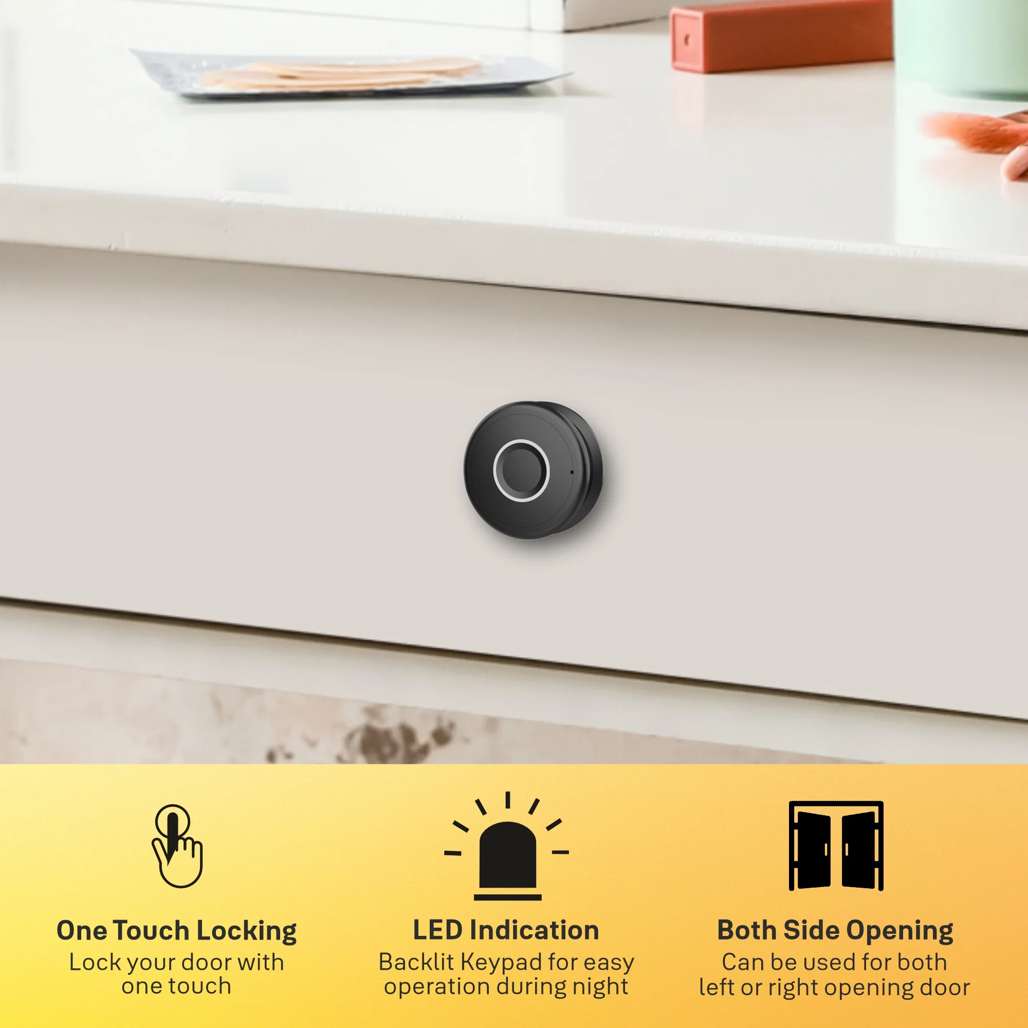 Yale YLDRPC Biometric Smart Premium Wardrobe Lock - Black - Image 11