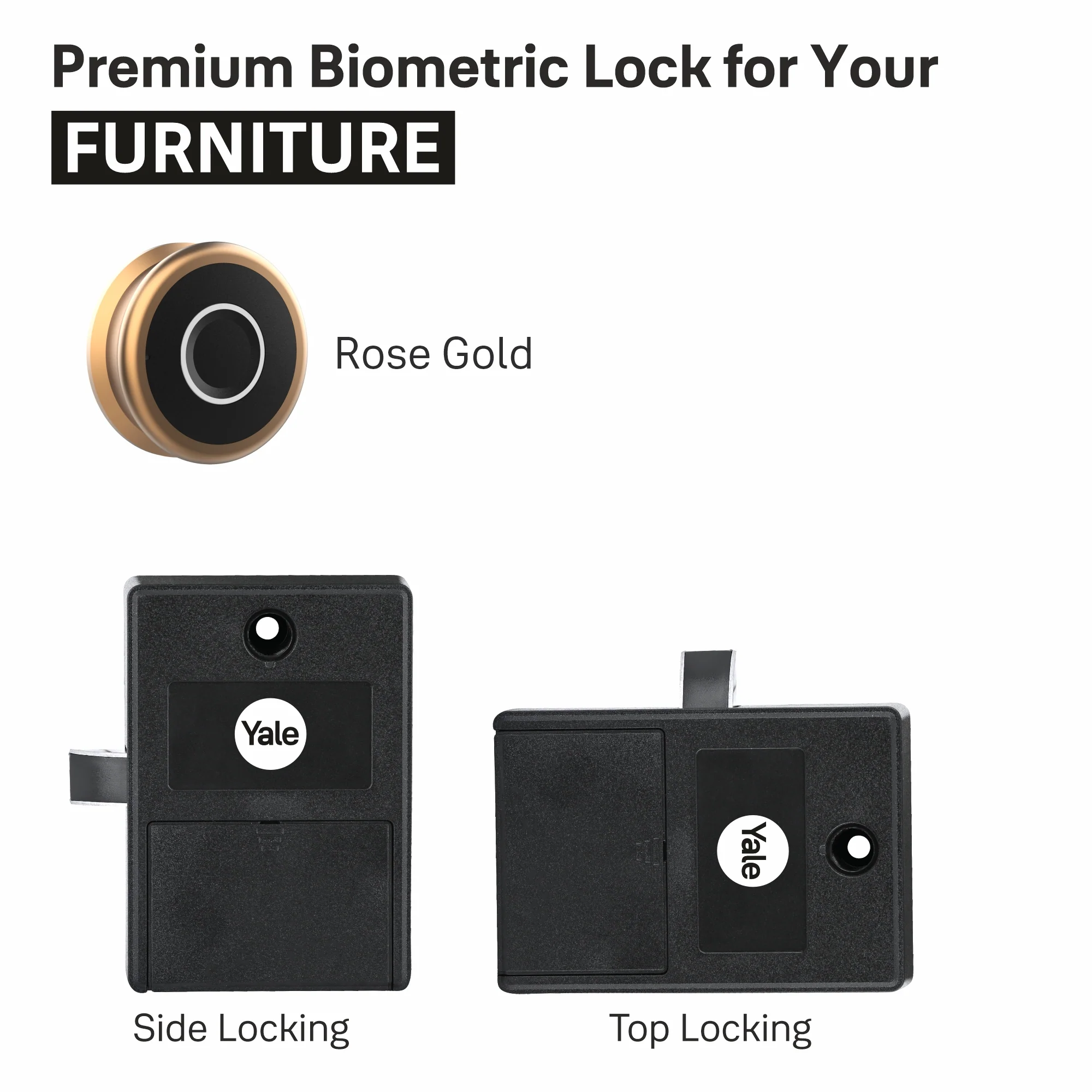 Yale YLDRPC Biometric Smart Premium Wardrobe Lock (Rose Gold) - Image 3
