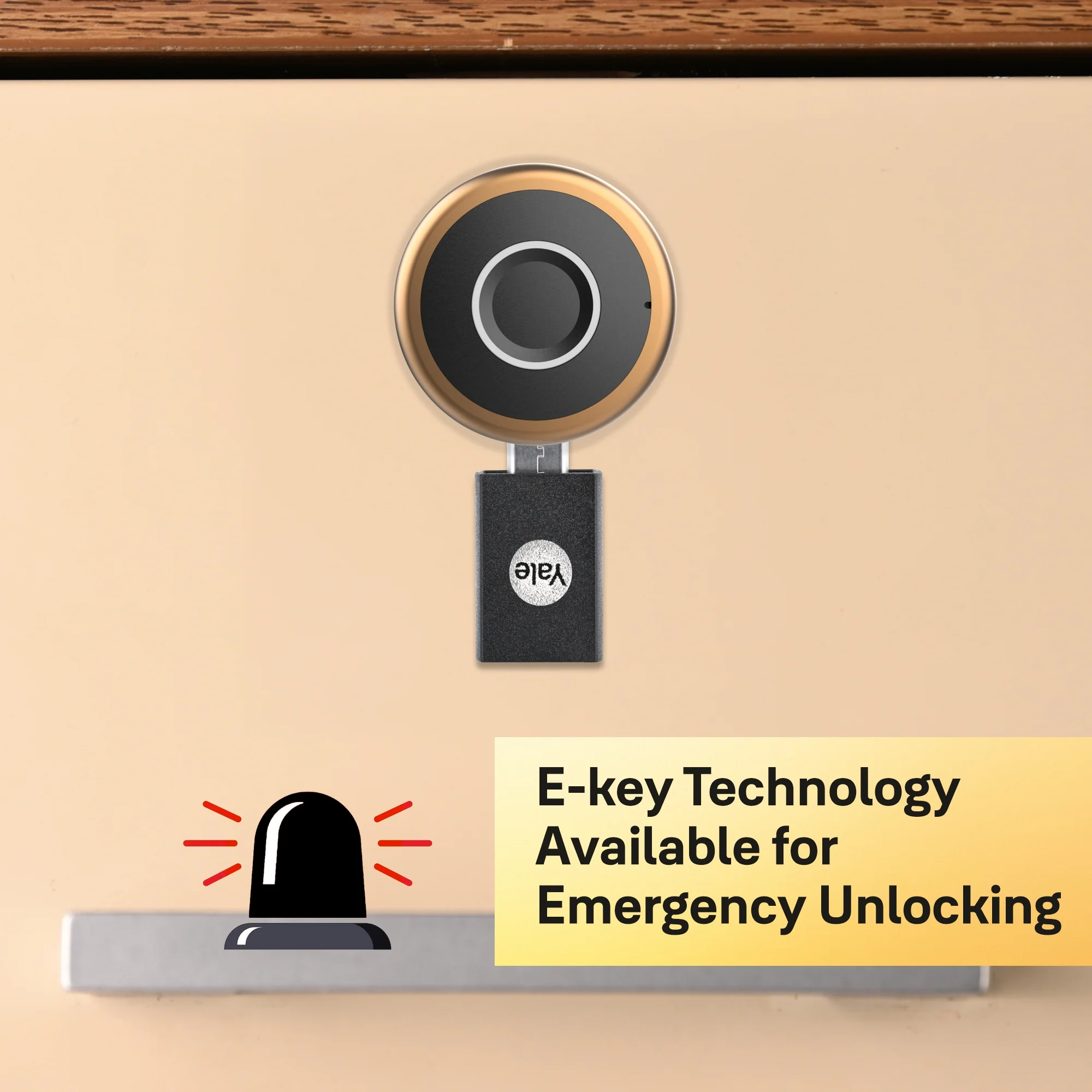 Yale YLDRPC Biometric Smart Premium Wardrobe Lock (Rose Gold) - Image 7
