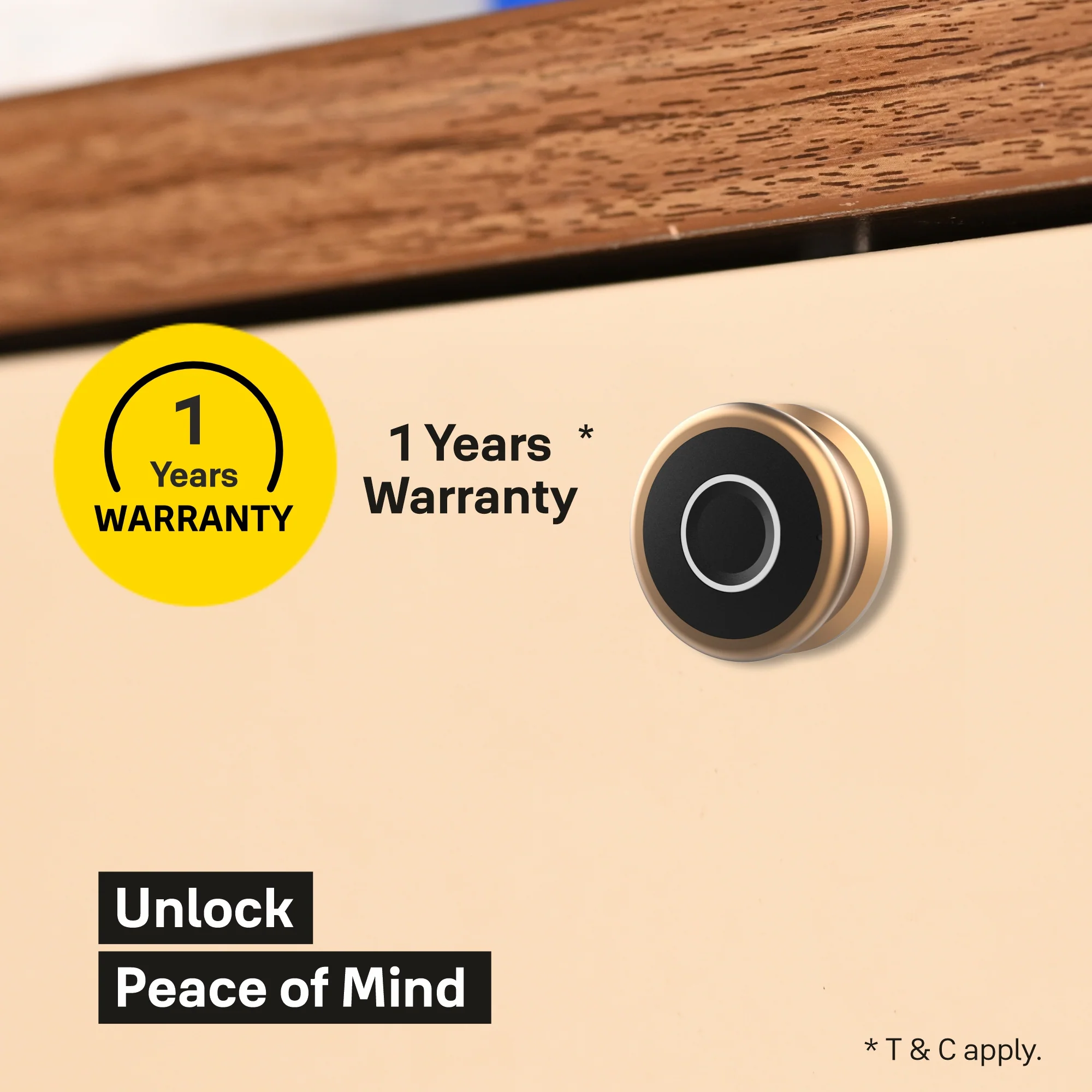 Yale YLDRPC Biometric Smart Premium Wardrobe Lock (Rose Gold) - Image 9