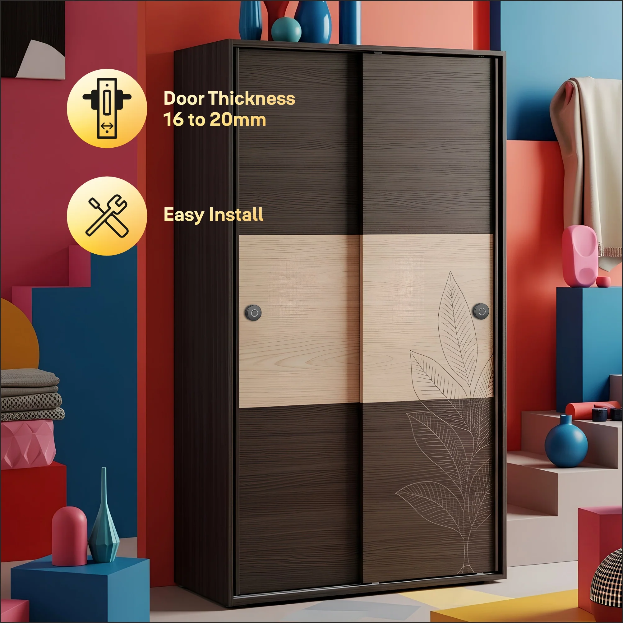 Yale YLDRPSL Biometric Smart Premium Sliding Wardrobe Lock With 1 Year Warranty (Black) - Image 9