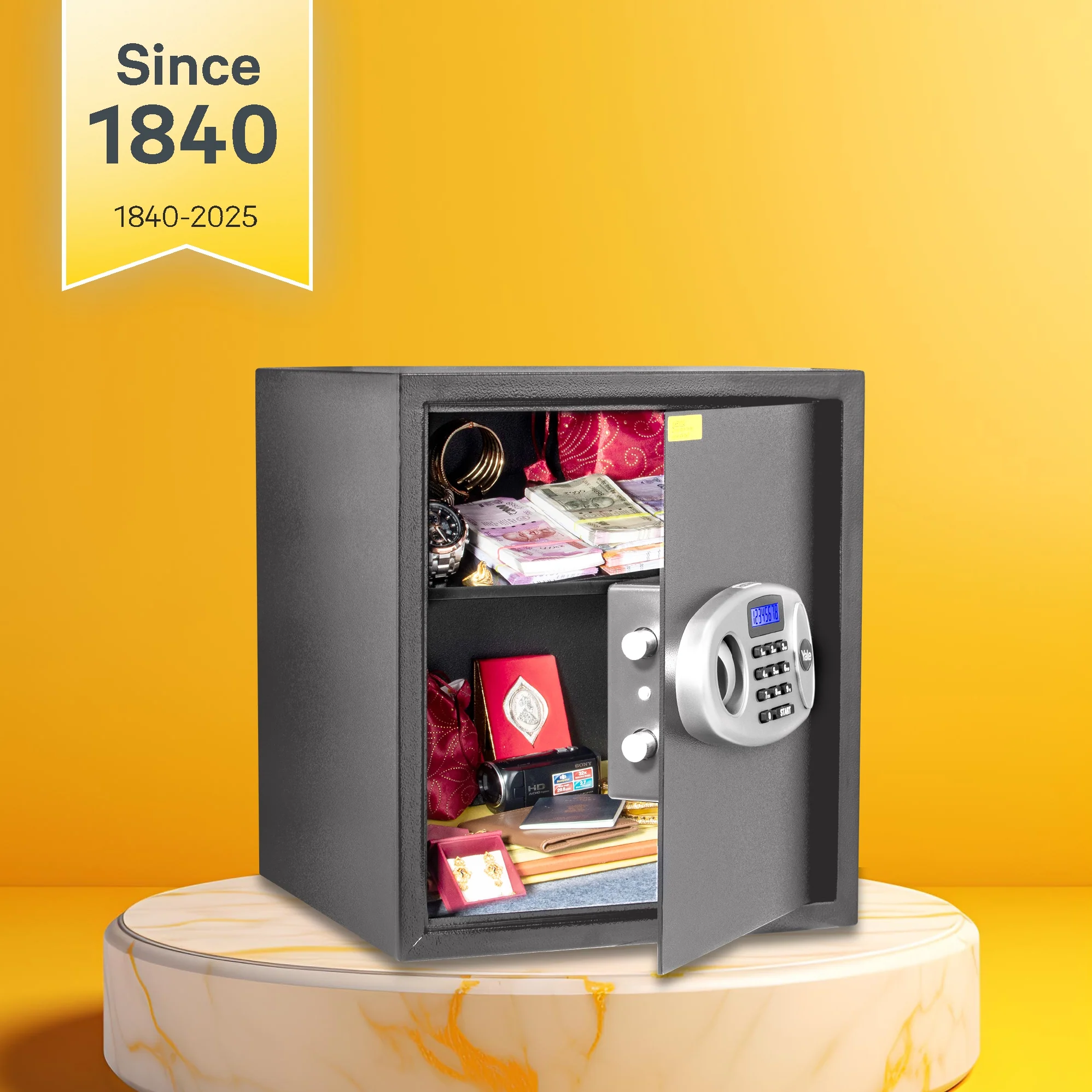 Yale YSS/390/GR Standard Large Electronic Safe locker with Pincode Access- 41 litres, Grey - Image 2