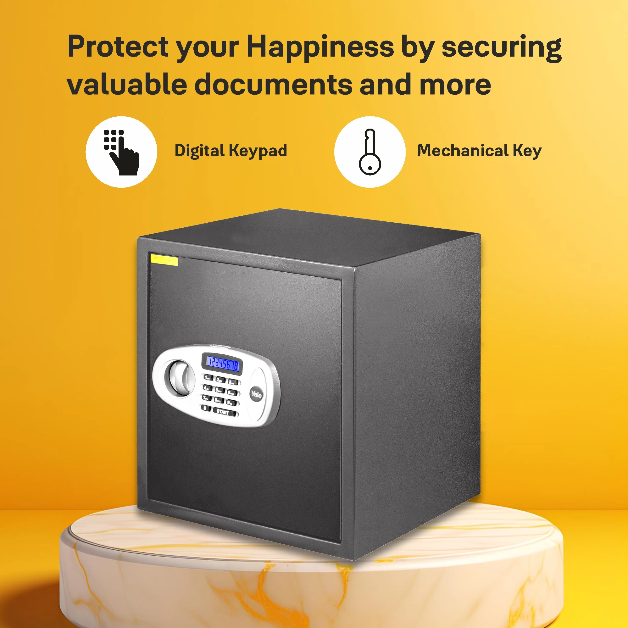 Yale YSS/390/GR Standard Large Electronic Safe locker with Pincode Access- 41 litres, Grey - Image 4