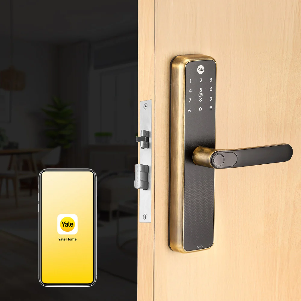 Yale Zuri S (Antique Bronze) Smart Lock with 5 way unlocking (Fingerprint, PIN, RFID, Manual Key) and Built-in Bluetooth (To Access through Home App) - Image 4