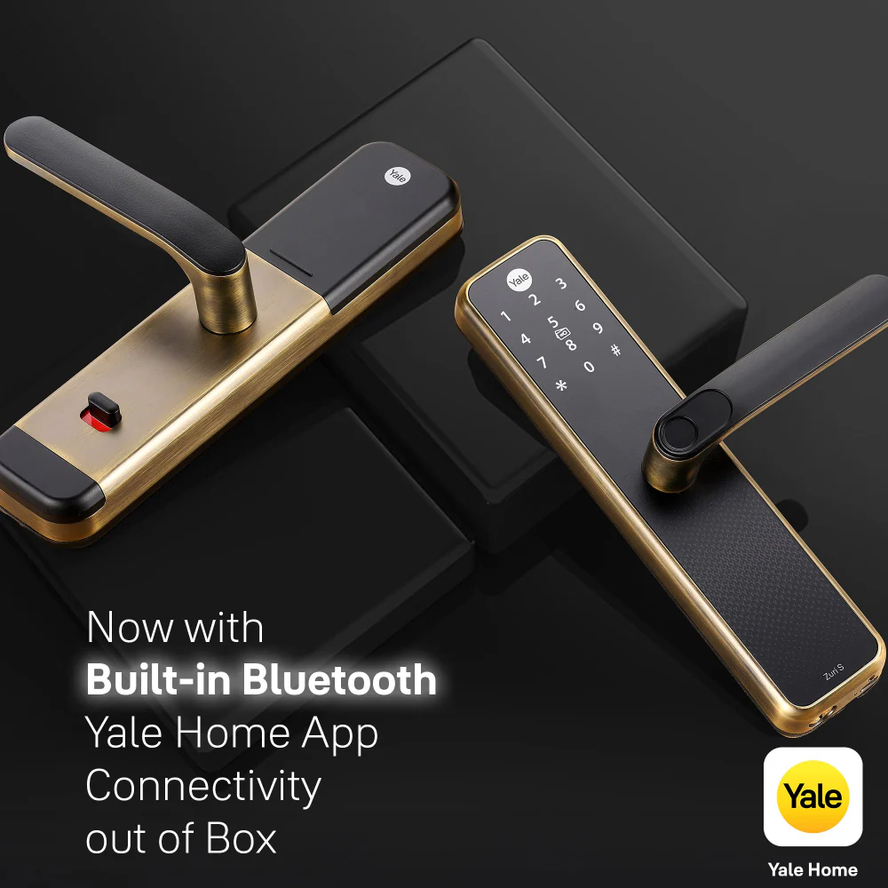 Yale Zuri S (Antique Bronze) Smart Lock with 5 way unlocking (Fingerprint, PIN, RFID, Manual Key) and Built-in Bluetooth (To Access through Home App) - Image 7