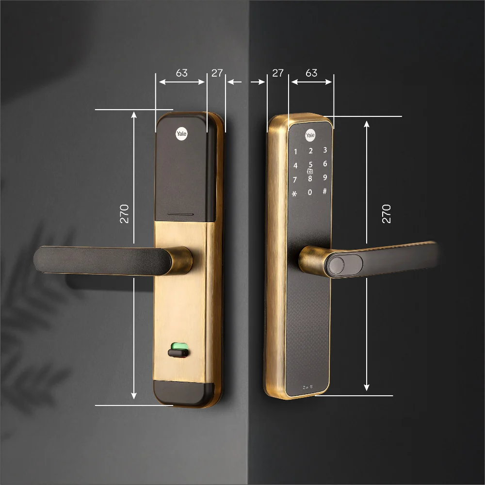 Yale Zuri S (Antique Bronze) Smart Lock with 5 way unlocking (Fingerprint, PIN, RFID, Manual Key) and Built-in Bluetooth (To Access through Home App) - Image 10