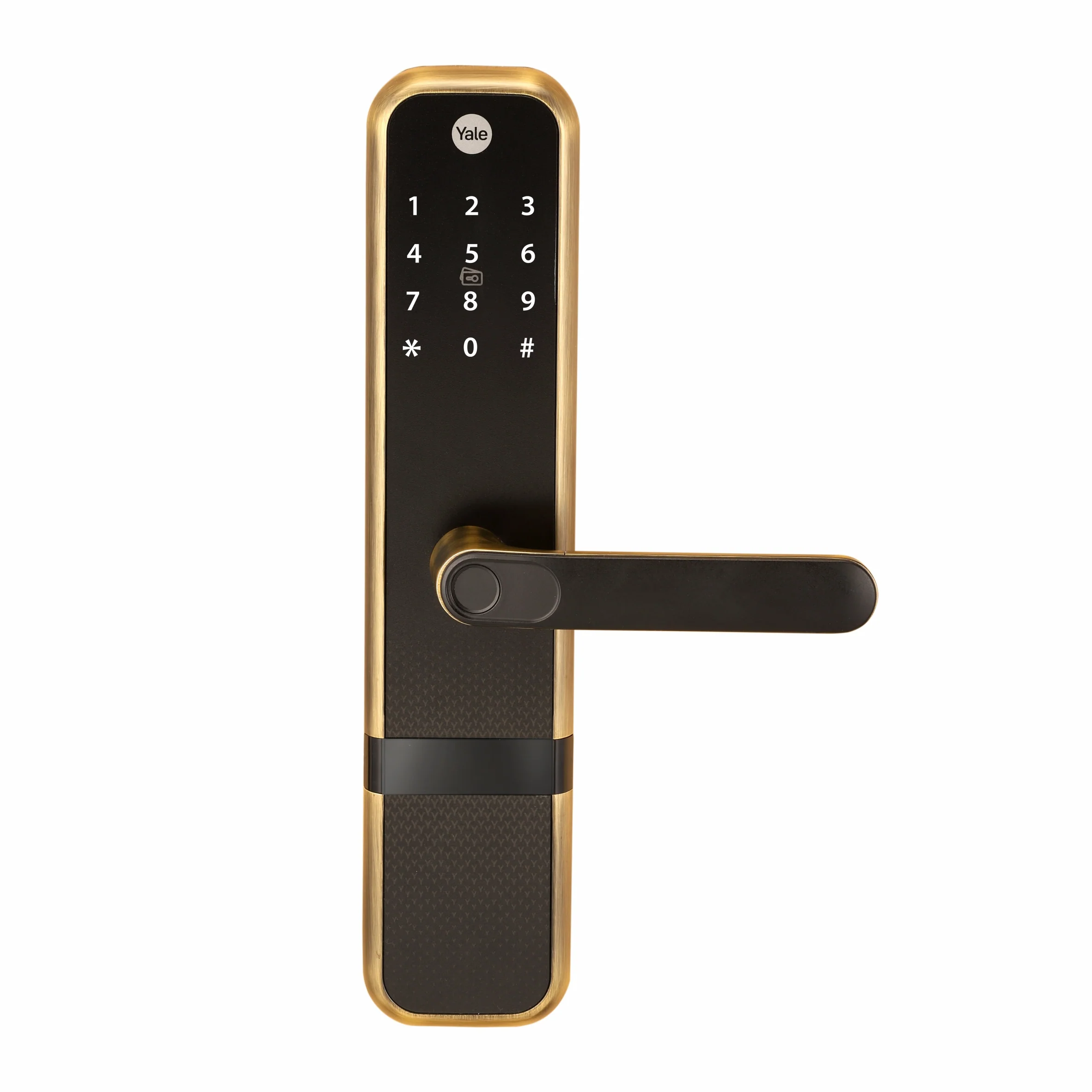 Yale Zuri Smart Lock (Antique Bronze) with 5 way unlocking (Fingerprint, PIN, RFID, Manual Key) and Built-in Bluetooth (To Access through Home App)