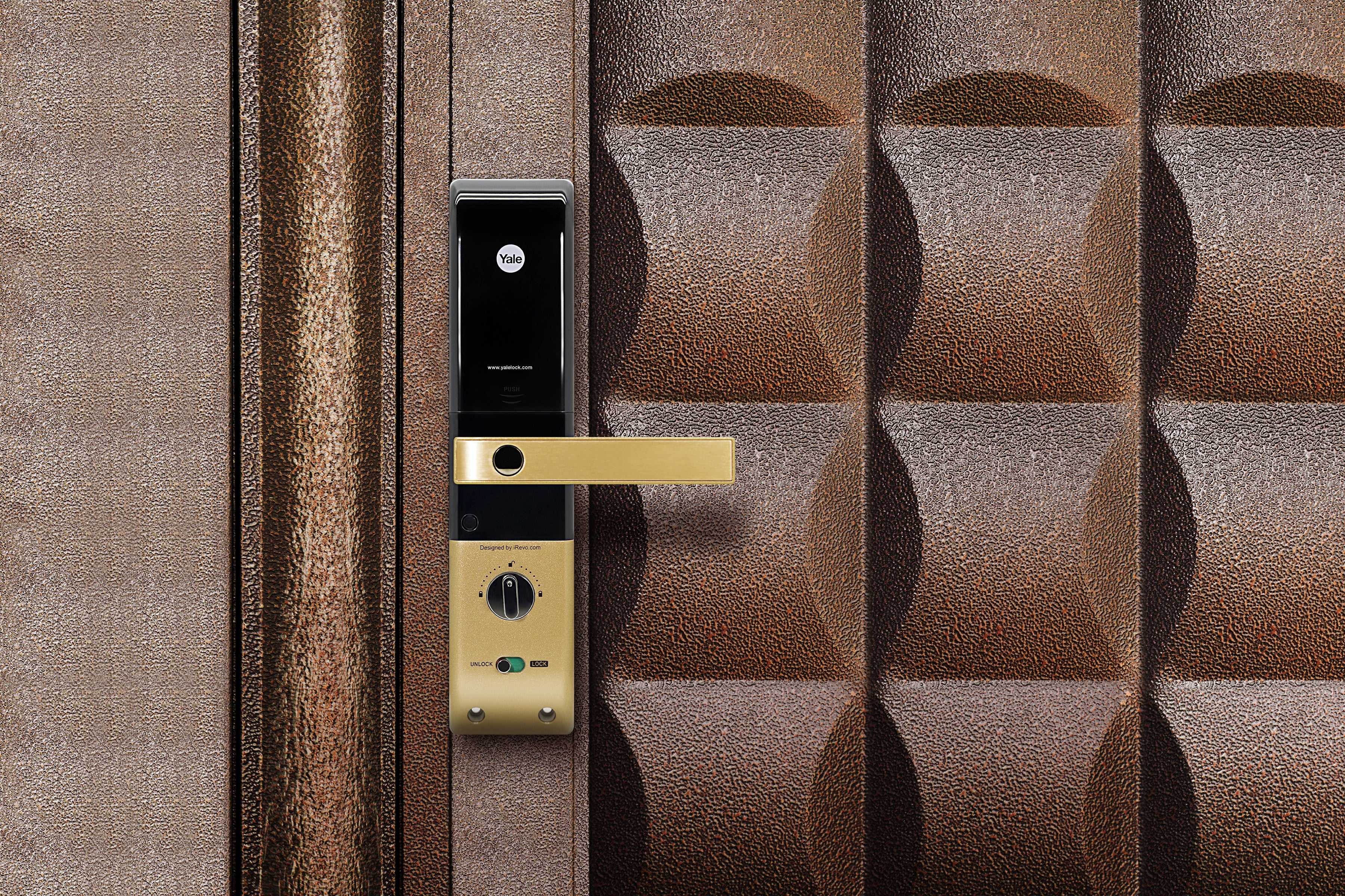 YDM 4109- A Series, Biometric Smart Lock, Gold - Image 8